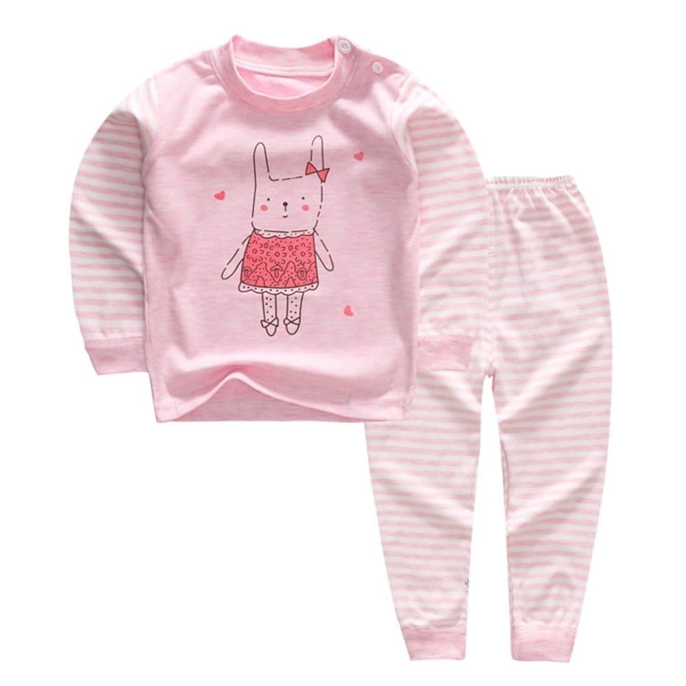 100% Organic Cotton Baby Boys Girls Pajamas Set Long Sleeve Sleepwear(3M-5T) (Tag75/5-6T, Pattern 3)