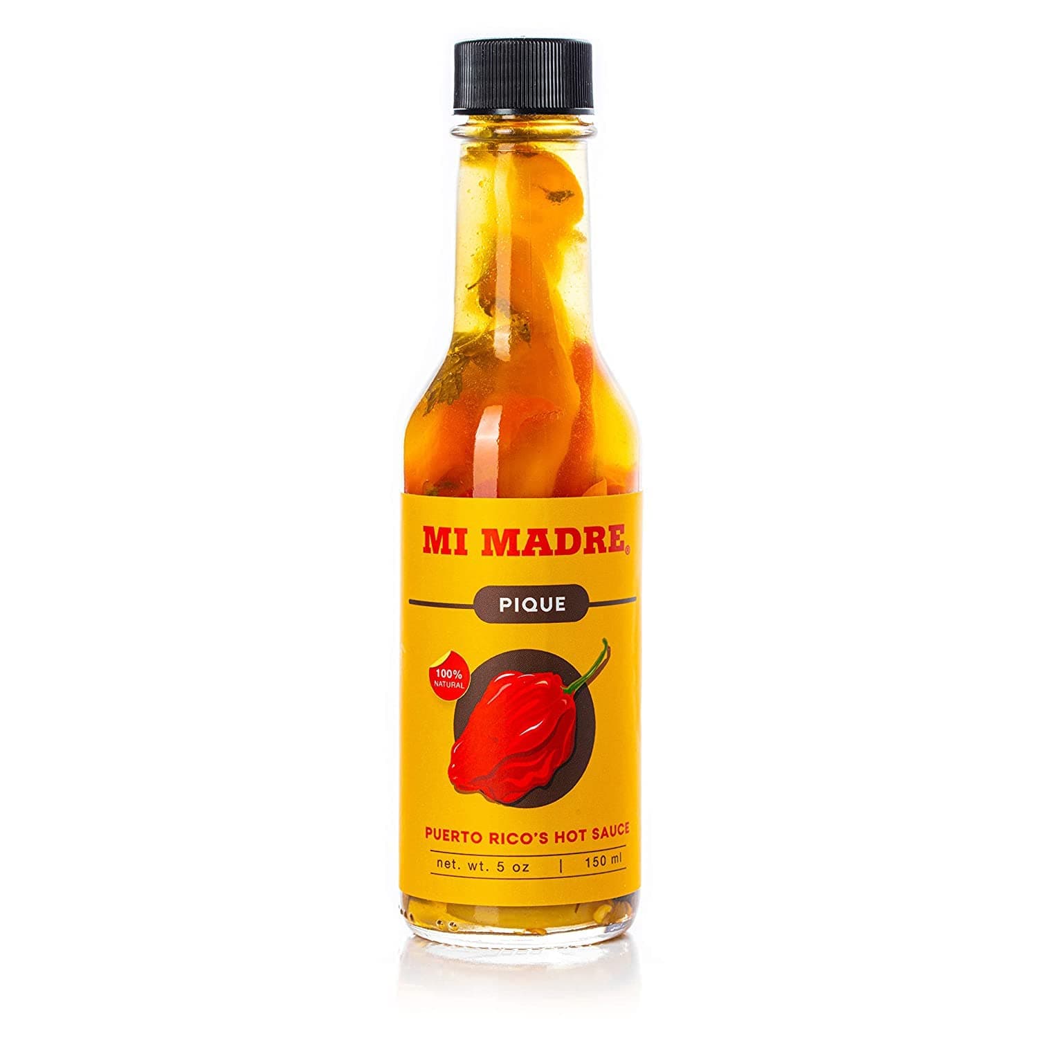 Pique Hot Sauce, Handcrafted in Puerto Rico, 100 Percent Natural, 5 Ounce (Pack of 1)