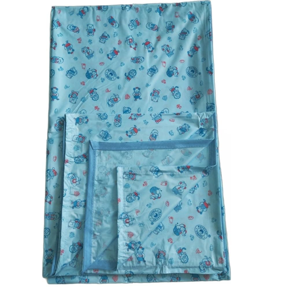Mothers Choice® Queen Size Waterproof PVC Plastic Mattress Protector/Bed Protection Sheet for Baby and Adult, 78 x 52 Inches - Pack of 1, Blue