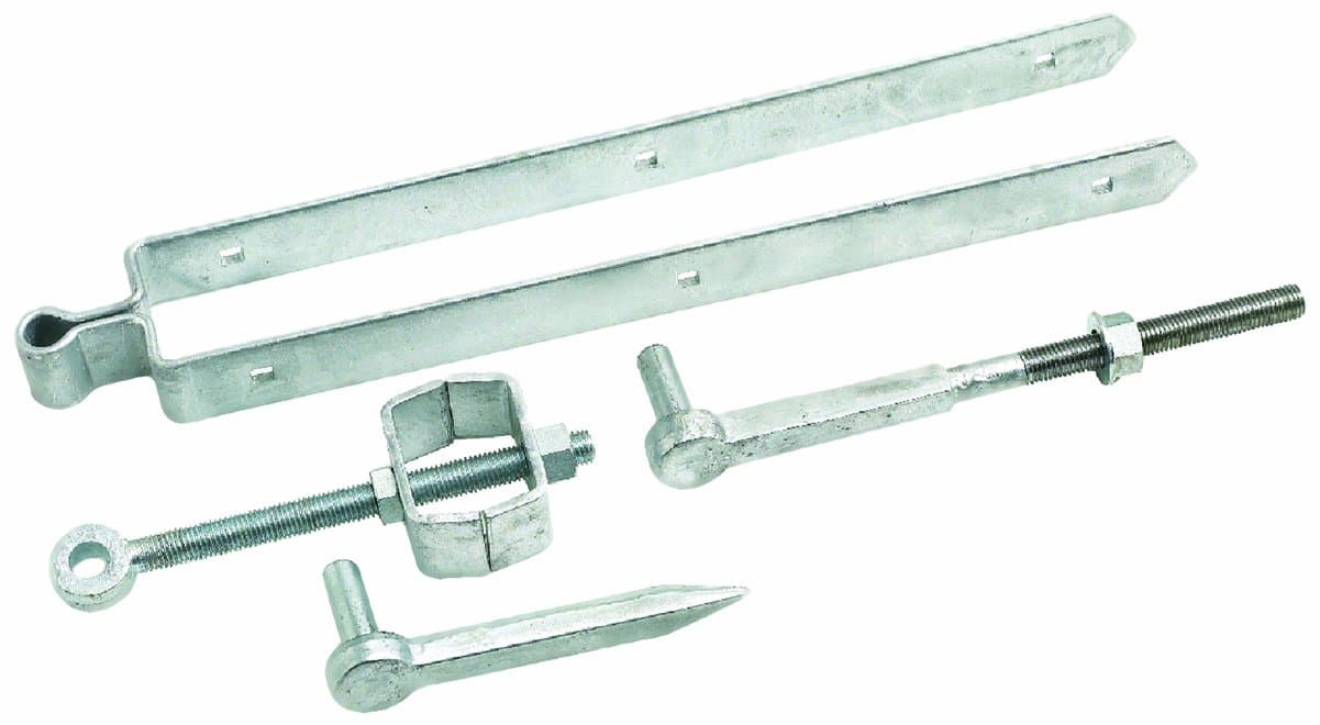 Eliza Tinsley 24-inch Galvanised Double Strap Adjustable Field Gate Hinge Set