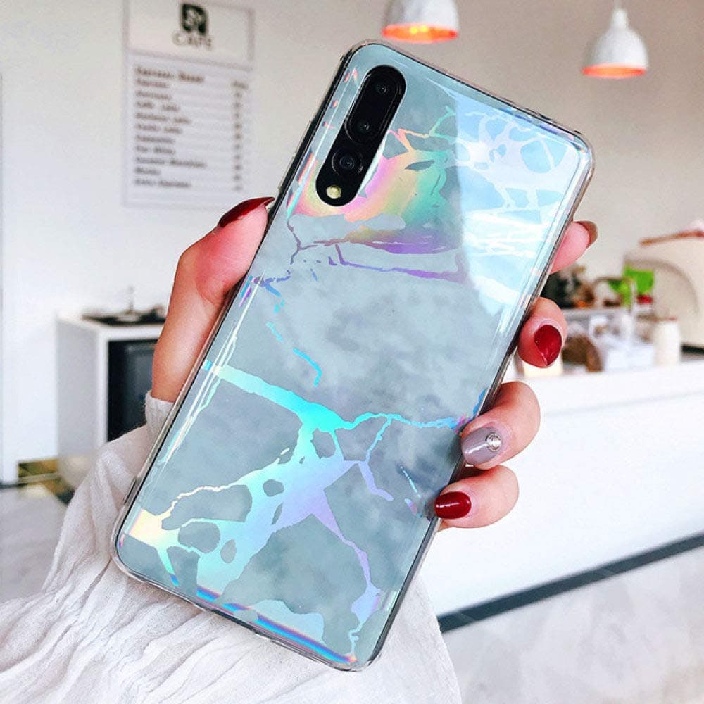 MEISHAON phone case Bronzing Marble Soft IMD Phone Case For Huawei Honor 10 P20 P20 Pro Y5 2018 Light Glossy Classic Vintage Cases-For Huawei NOVA 3i-2