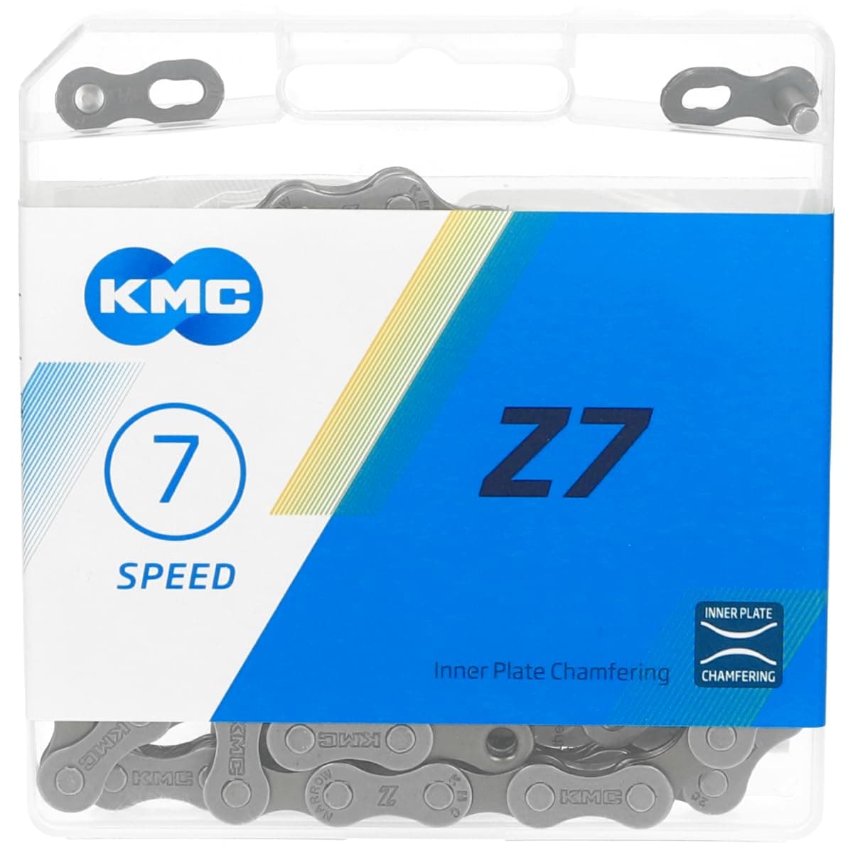 Bike Chain Z7, High Performance Bicycle Chain, Quality & Highly Compatible with Chamfered Inner Plates, Shifting Performance Bicycle Chain, Multi-Speed Bike Chain, 1/2" X 3/32" - 114 Links