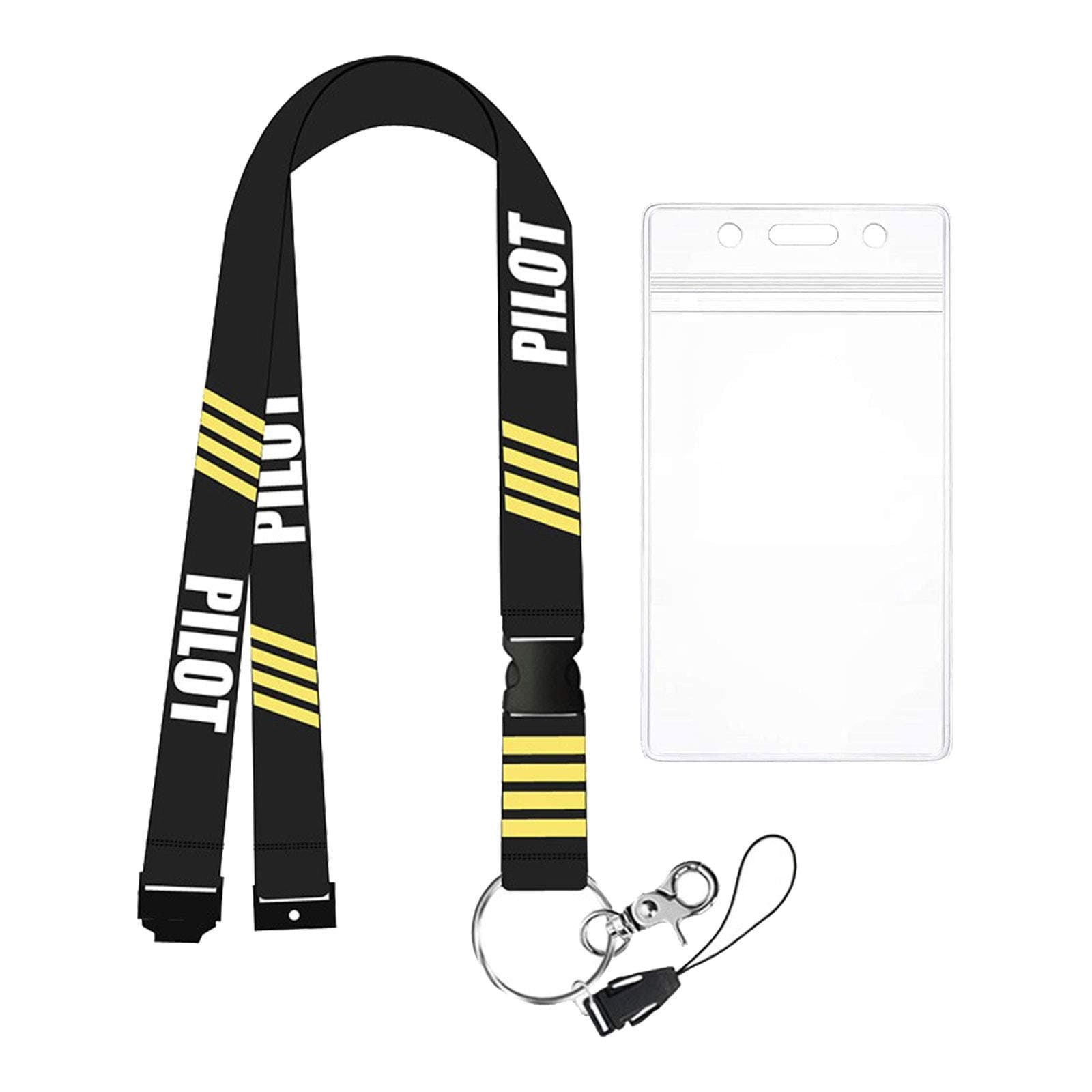 Pilot Lanyard Plane Aircraft Lanyards Keychain ID Badge Holder Detachable Neck Strap Safety Keys Lanyard Keyring