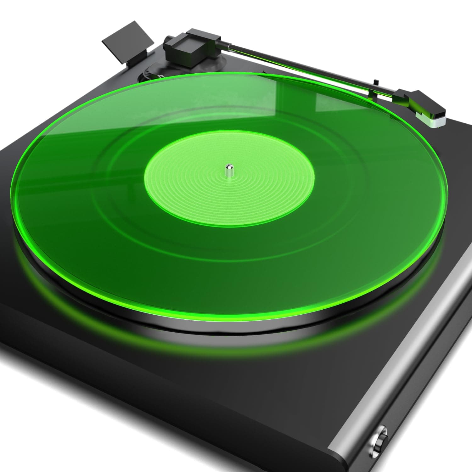 TAKMORK Turntable Mat Record Platter Slipmat: Acrylic Record Player Platter Vinyl Slipmat for Turntables Antistatic Tighter & Defined Bass, Green