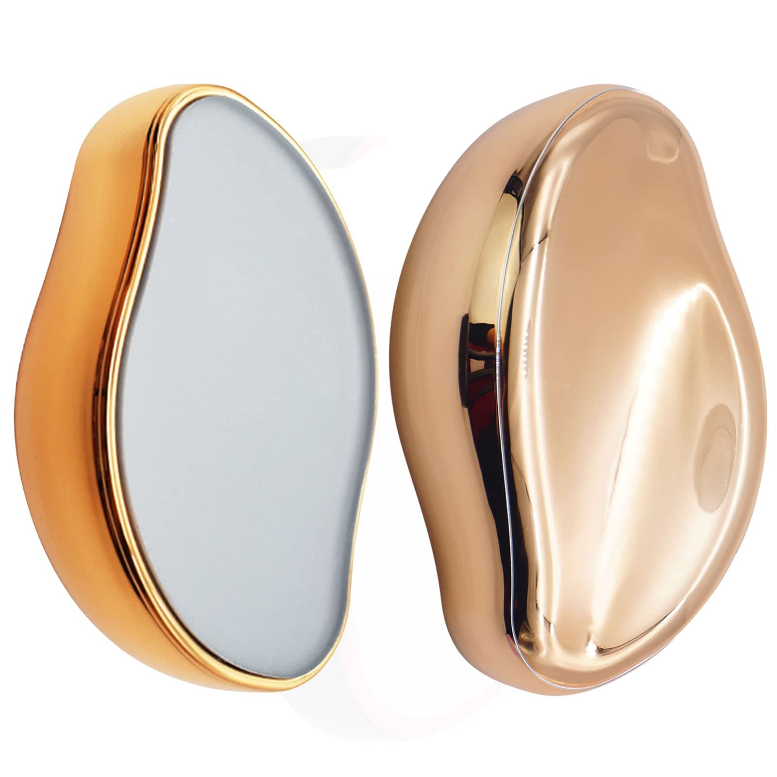 Crystal Hair Eraser - Painless Hair Removal for Women Men Arms, Legs, Back, Face - Smooth Glide Hair Remover Skin Exfoliator Tool for Body Any Part, Soft Smooth Silky Skin, Fast and Easy (Gold)