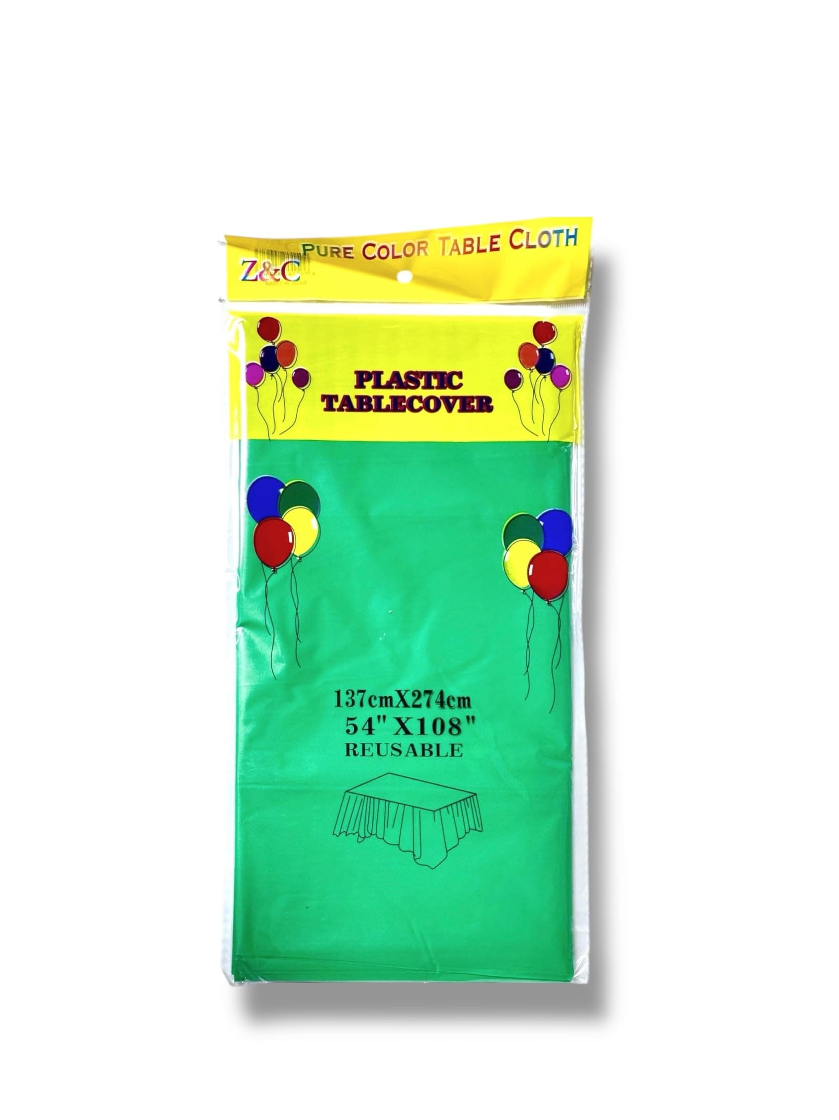 Cathy's toy Shop Large Plastic Rectangle Table Cover Cloth Wipe Clean Party Tablecloth Covers (Emerald)