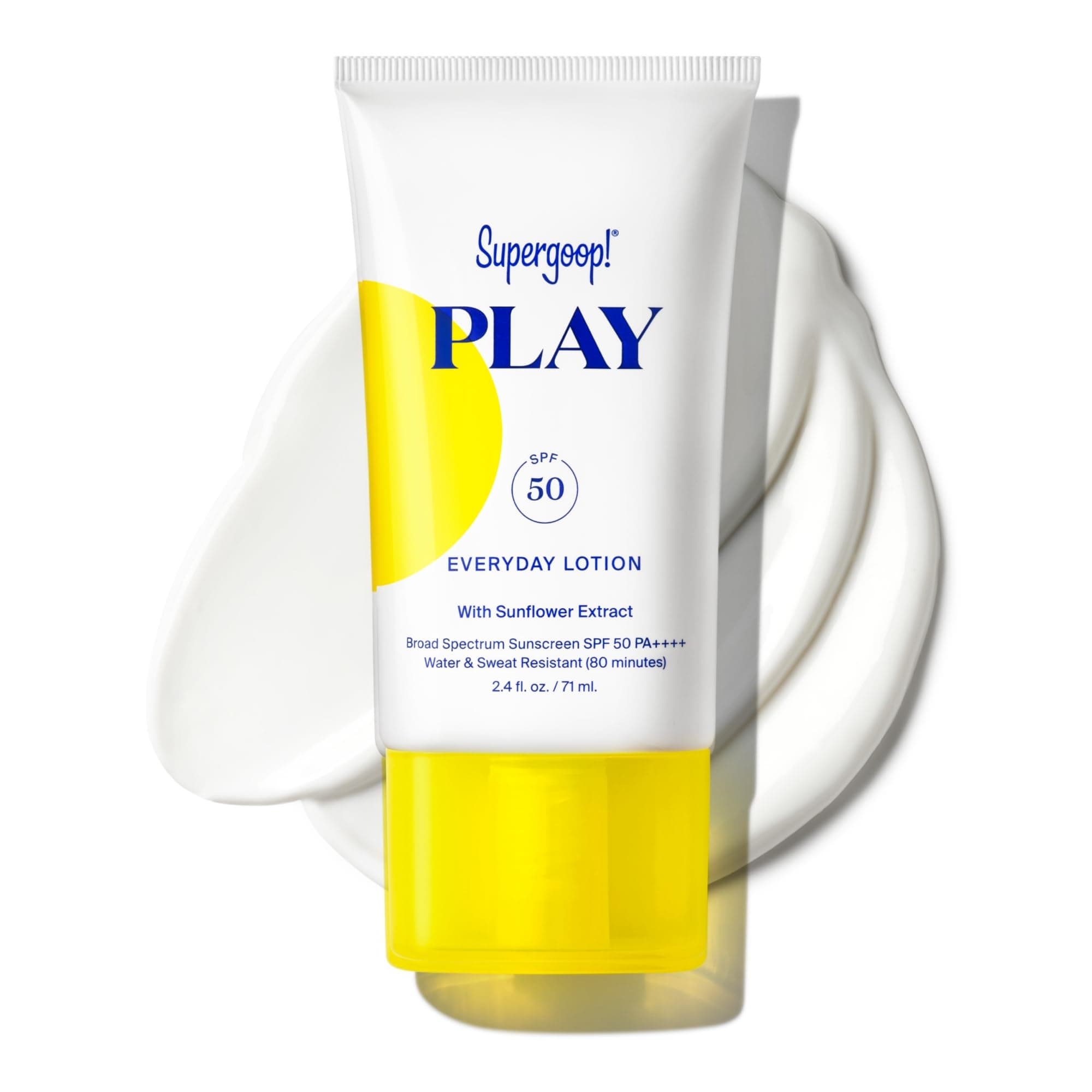 Supergoop! PLAY Everyday Lotion, 2.4 oz - SPF 50 PA++++ Reef-Safe, Broad Spectrum, Body & Face Sunscreen for Sensitive Skin - Water & Sweat Resistant - Clean Ingredients - Great for Active Days
