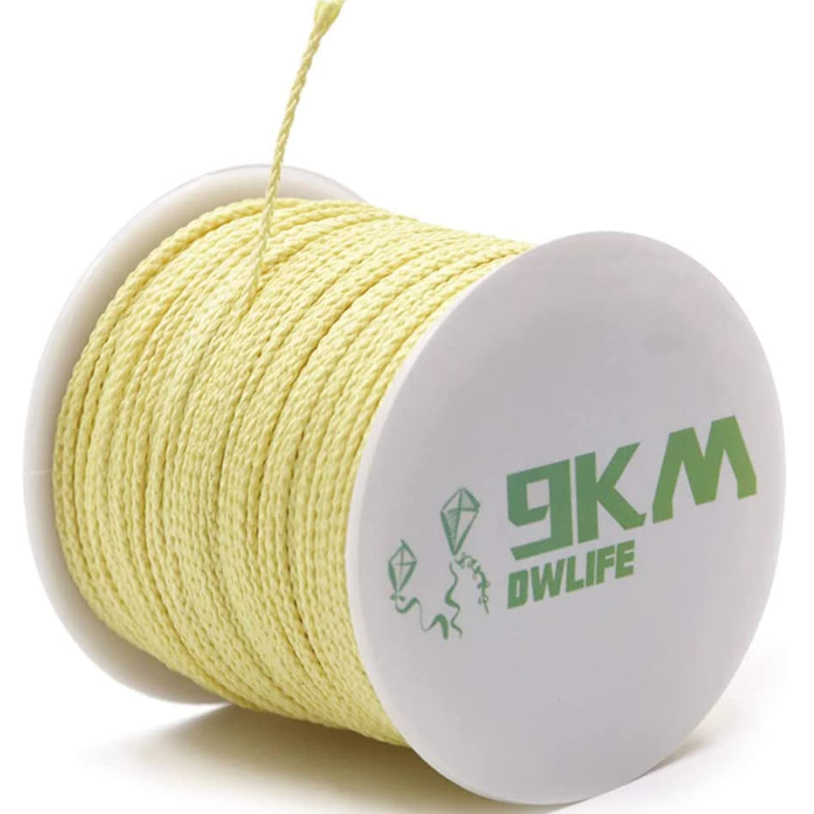 9KM DWLIFE Braided Kevlar Cord, 100lb 0.8mm 200Ft, High Tensile Strength, Abrasion, Flame Retardant, Kite String, Fishing Line, Model Rocket Shock, Hammock Tarp Ridgeline, Tactical Survival Paracord