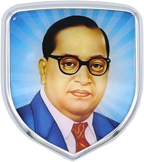 Stylish 3D Chrome Sticker Emblem Badge Logo | Durable & Stylish Automotive Decoration | For Cars & Bikes (DR BABASAHEB AMBEDKAR)