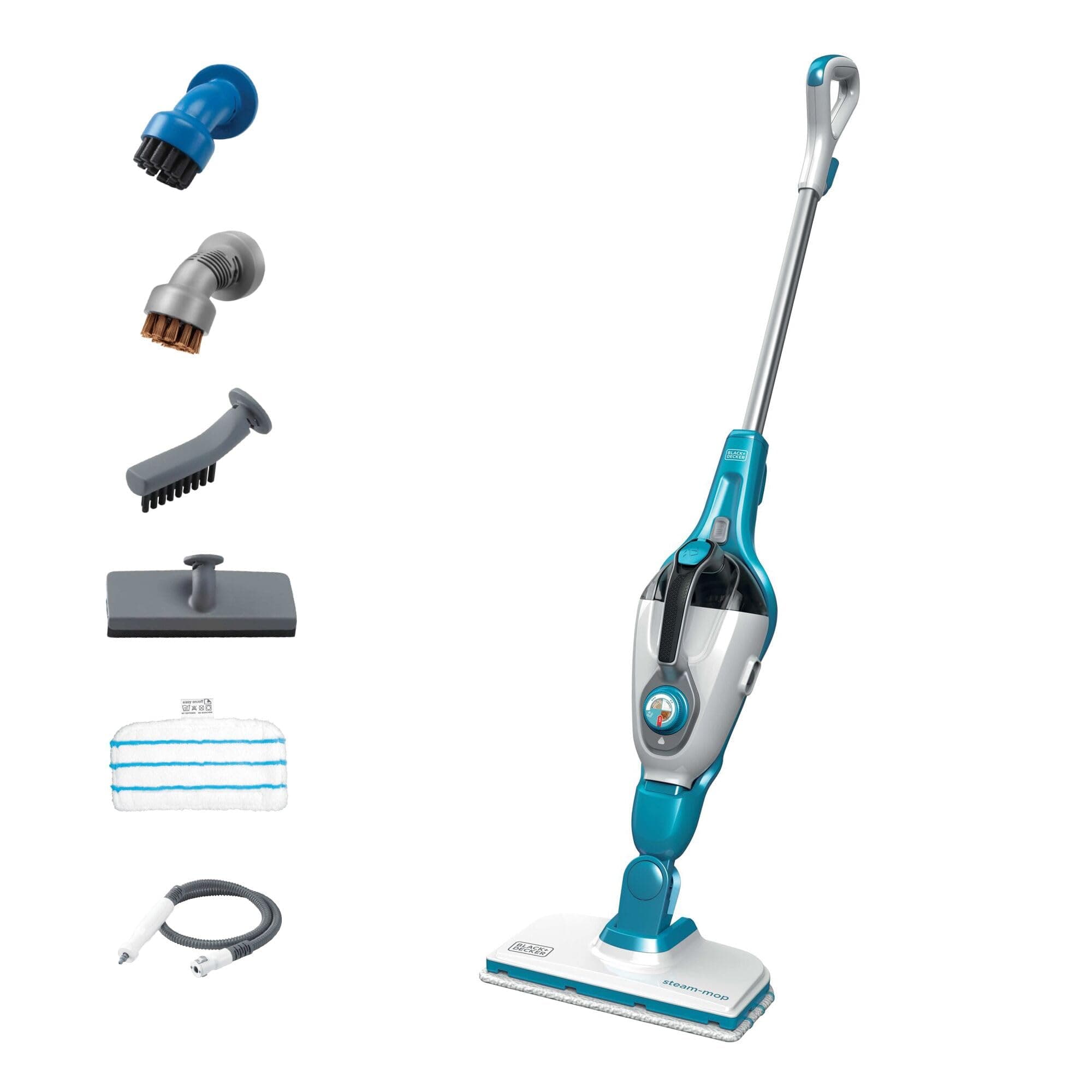 BLACK+DECKER 2-in-1 Steam Mop and Portable Steamer (69 oz, Grey)