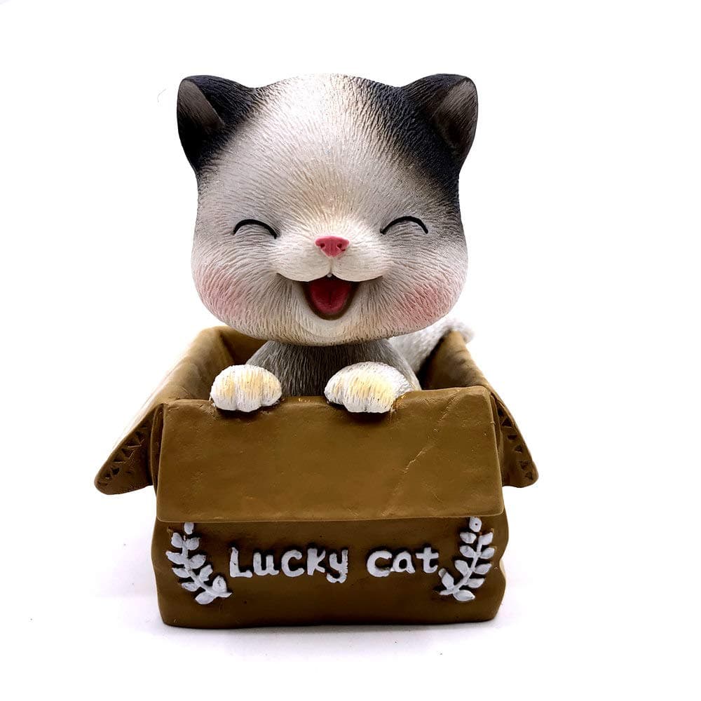 Lucky Cat Decoration Head Shake Car Home Office Bobbleheads