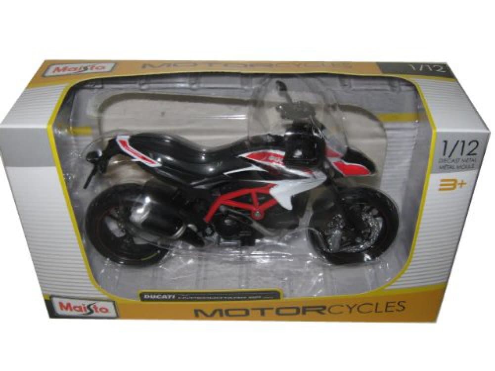 koenig-tom 2013 Ducati Hypermotard SP White Motorcycle Model 1/12 by Maisto