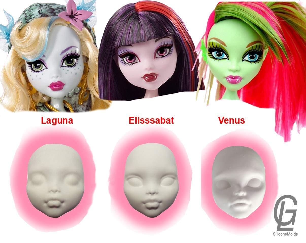 Face Head Silicone Mold Mould Doll Fondant Isomalt Sugar Chocolate Fimo Cake Decoration