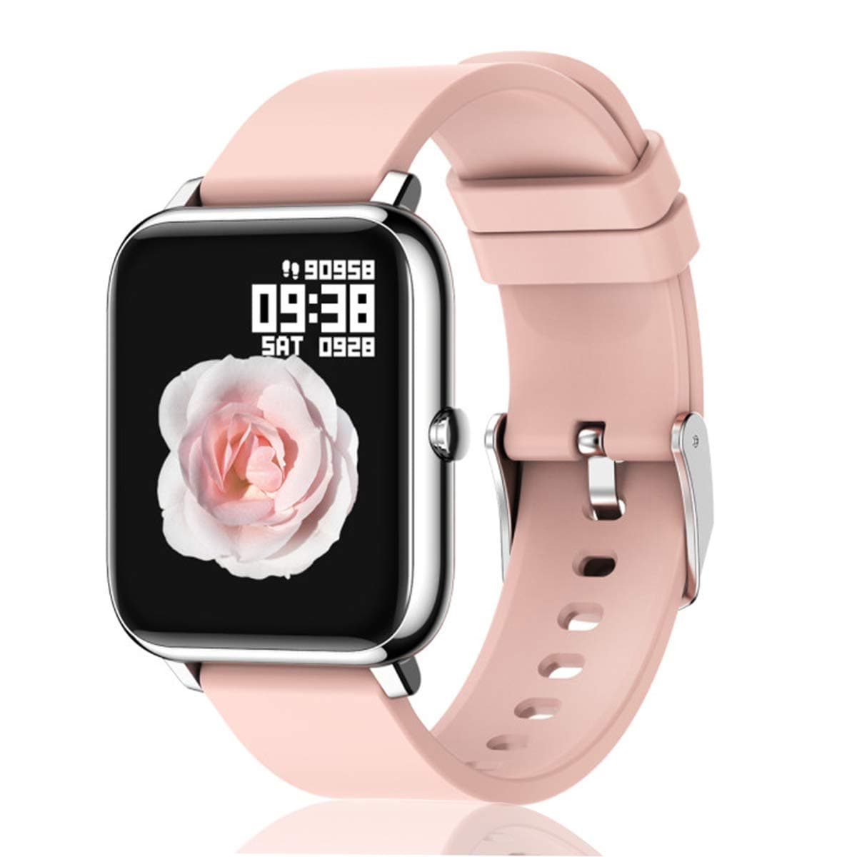 UWINMO Smart Watch for Android and iOS Phones , Sports Smart Watch with Blood Pressure & Heart Rate Monitoring ， Sleep Monitor，Pedometer with Message Notification , Smart Watch for Men & Women（Pink）