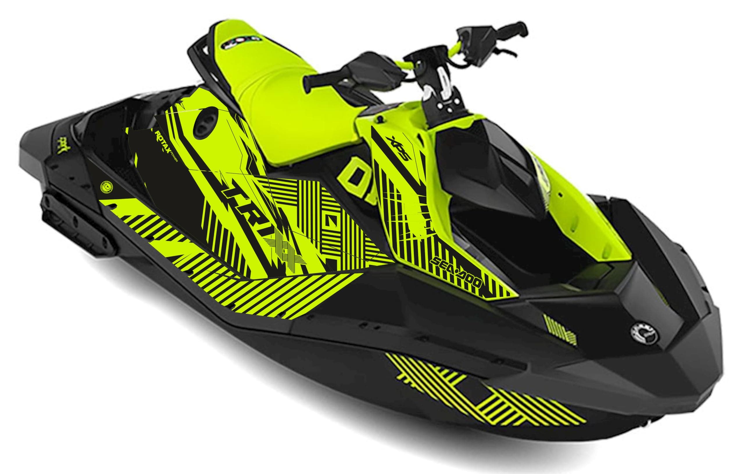 Fit for SeaDoo Spark TRIXX 2UP 3UP Vinyl Sticker Decal Graphics Set – Jetski (2016-2023), Bubble-Free Technology, Protective Laminate, UV Resistant Decals (Yellow 2)
