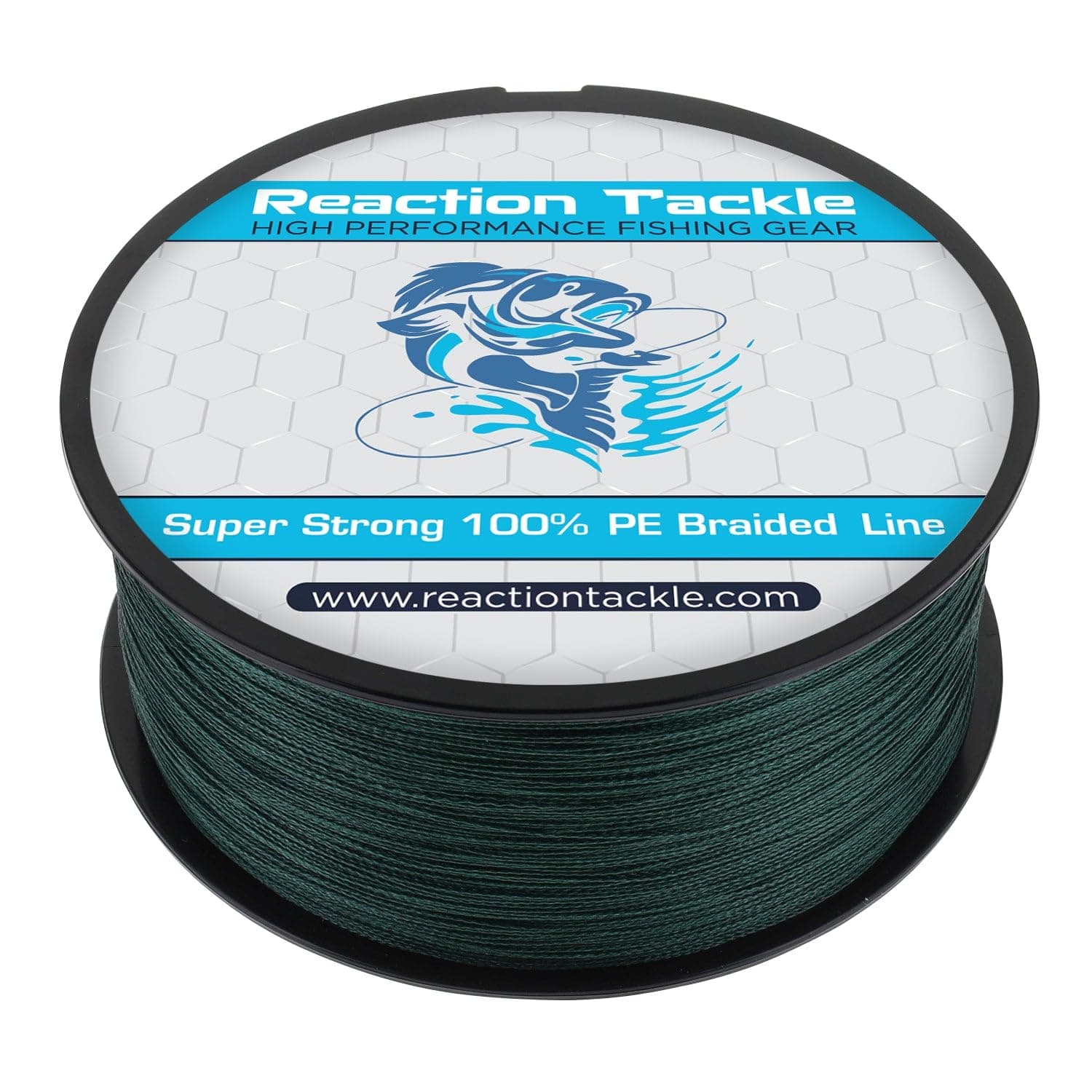 Reaction Tackle Braided Fishing Line - Pro Grade Power Performance for Saltwater or Freshwater Fish - Colored Fishing Line Braid for Extra Visibility