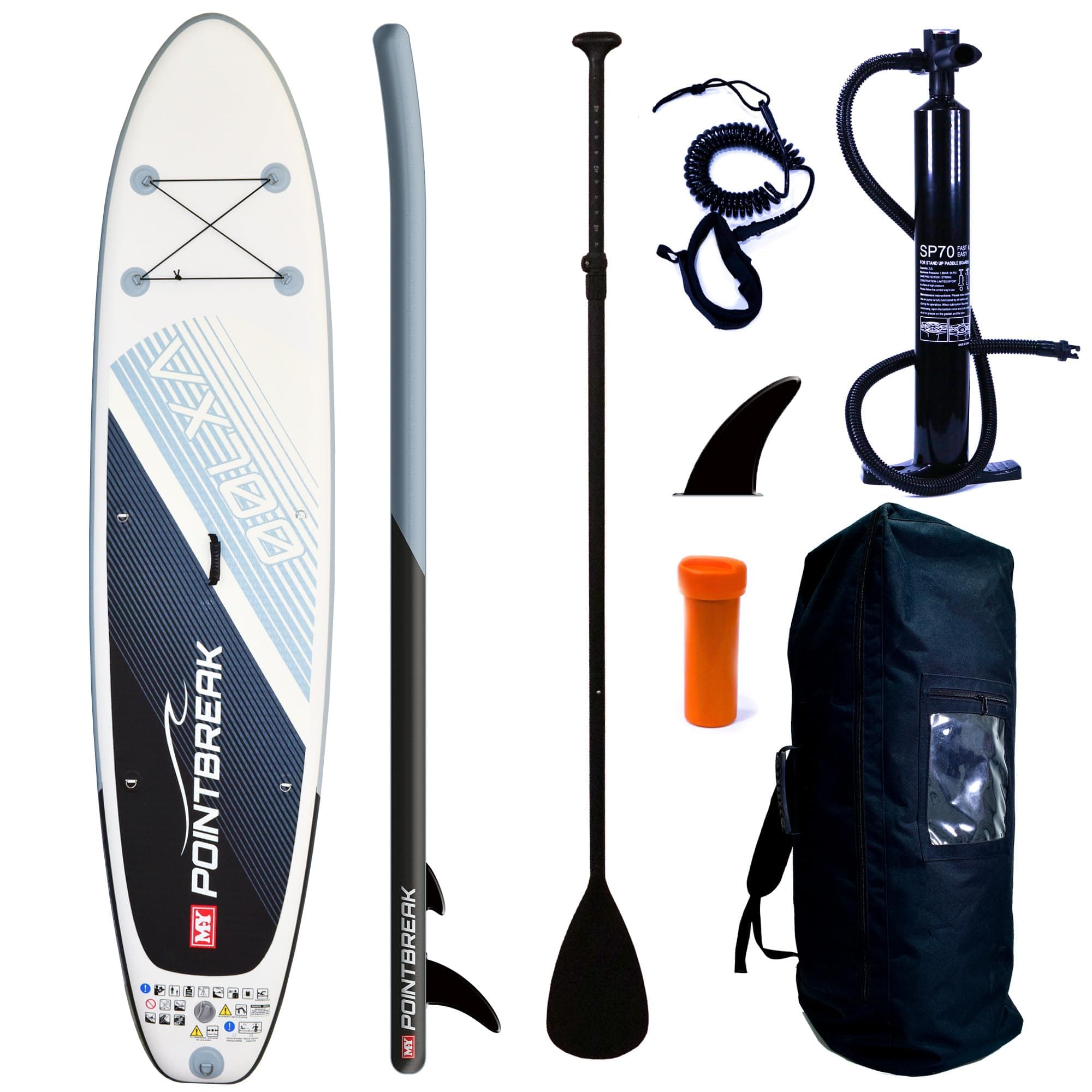 M.Y Point Break Paddle Boards 10ft 6in Inflatable Stand Up Paddle Board Paddleboard Complete with Full SUP Accessories Package