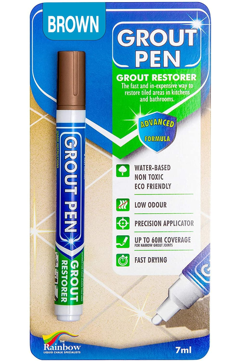 Grout Pen Brown - Ideal to Restore The Look of Tile Grout Lines