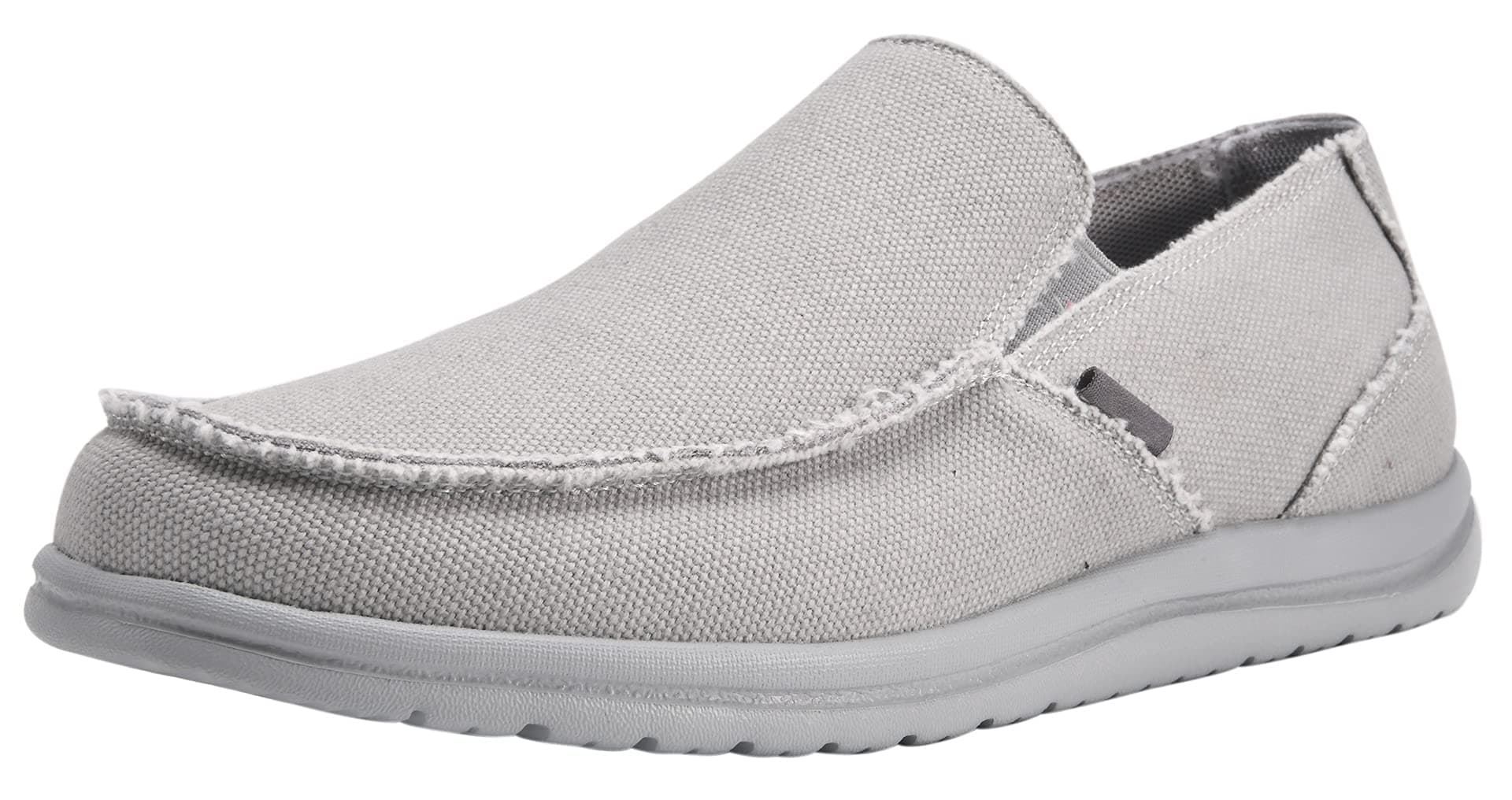 Mens Canvas Shoes Slip On Loafers Deck Shoes Walking Lightweight Causal Slip-ons