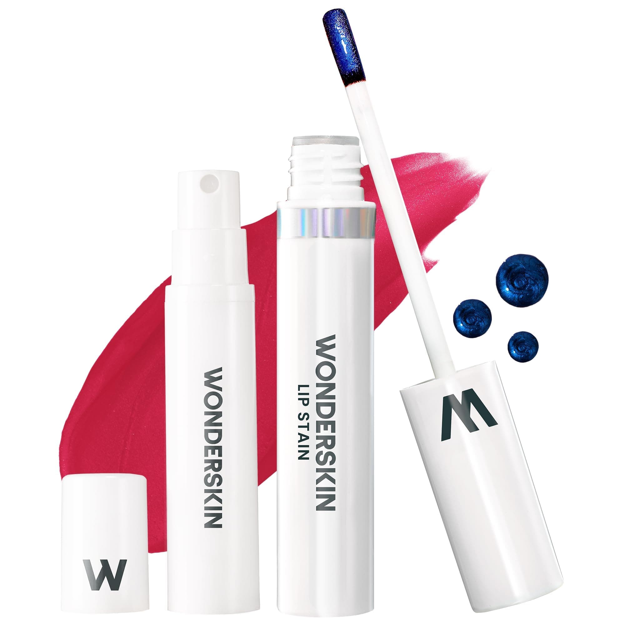 Wonderskin Peel & Reveal Wonder Blading Lip Stain Long Lasting, Natural Based, Transfer Proof Liquid Blading Color Treatment. Waterproof with No Touch-Ups Needed (First Kiss)