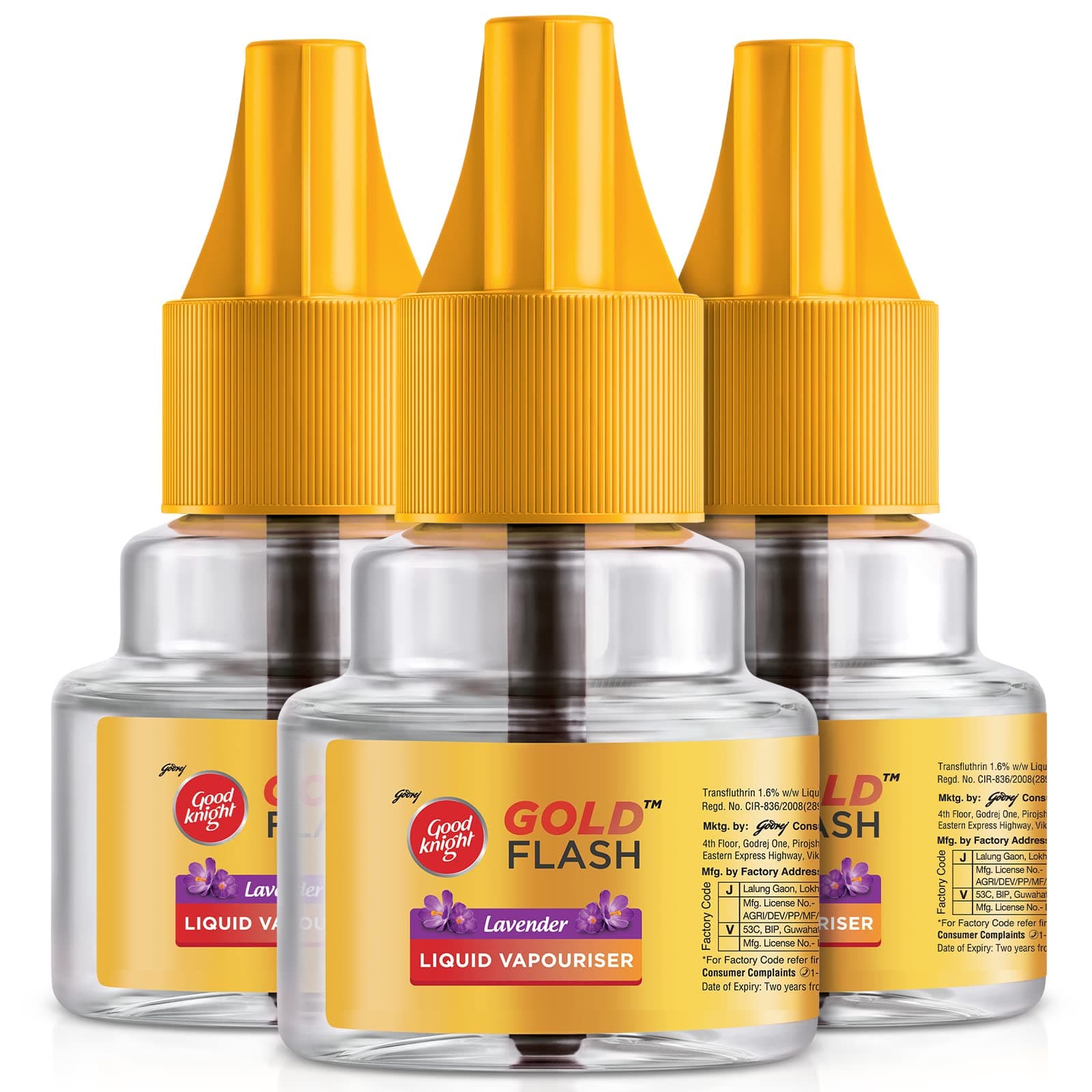 Good Knight Flash Liquid Vaporiser Pack Of 3 (45ml Each) | 2x Faster Than Before | Mosquito Repellent Refill | India s Most Powerful Liquid Vaporizer