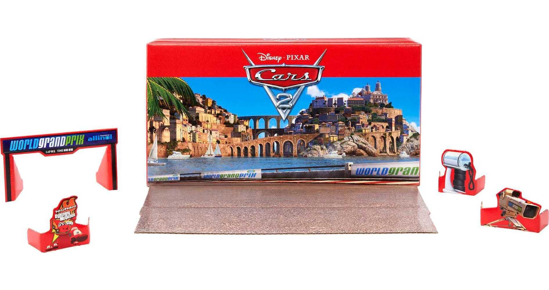 Disney and Pixar Cars 2 Vehicle 5-Pack Collection, Set of 5 Collectible Character Cars & Tool Cart Inspired by The World Grand Prix from The Movie Cars 2, Gift for Kids & Fans Ages 3 Years Old & Up