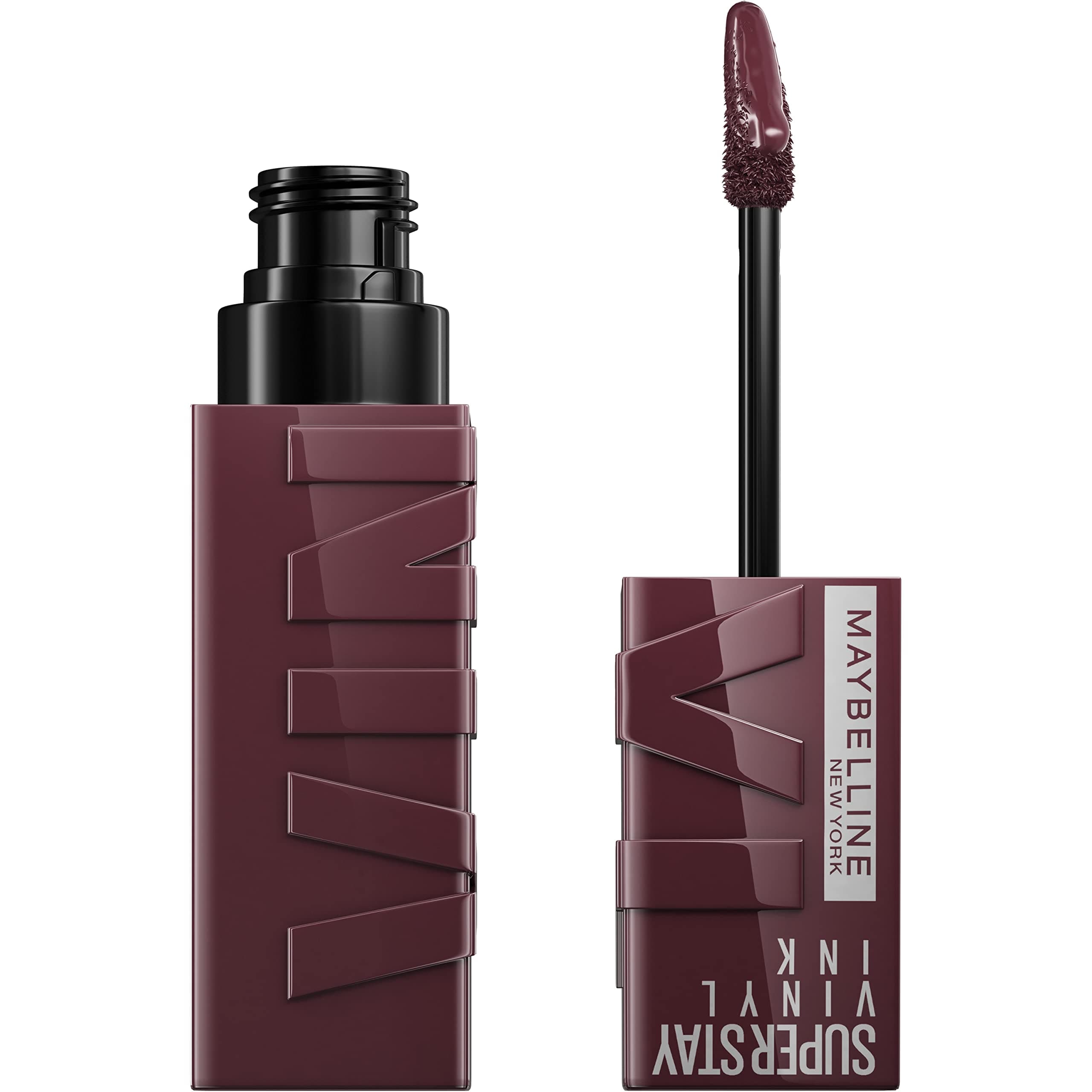 Super Stay Vinyl Ink Longwear No-Budge Liquid Lipcolor Makeup, Highly Pigmented Color and Instant Shine, Fearless, Brown Lipstick, 0.14 fl oz, 1 Count