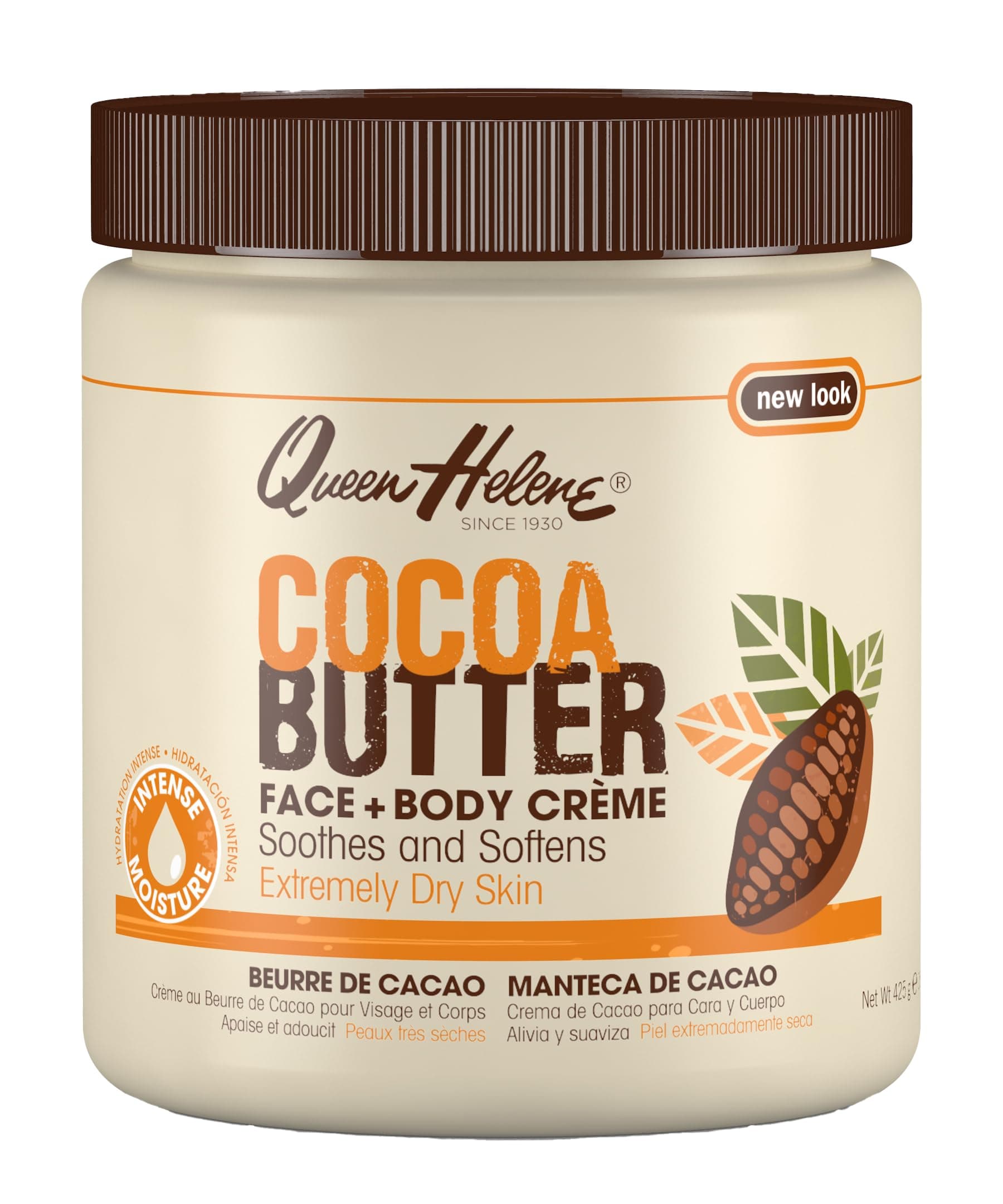 Queen Helene Cocoa Butter Creme – Deep Hydrating Cocoa Butter Formula for Smooth Radiant Skin | 15 oz Jar | 2 Pack