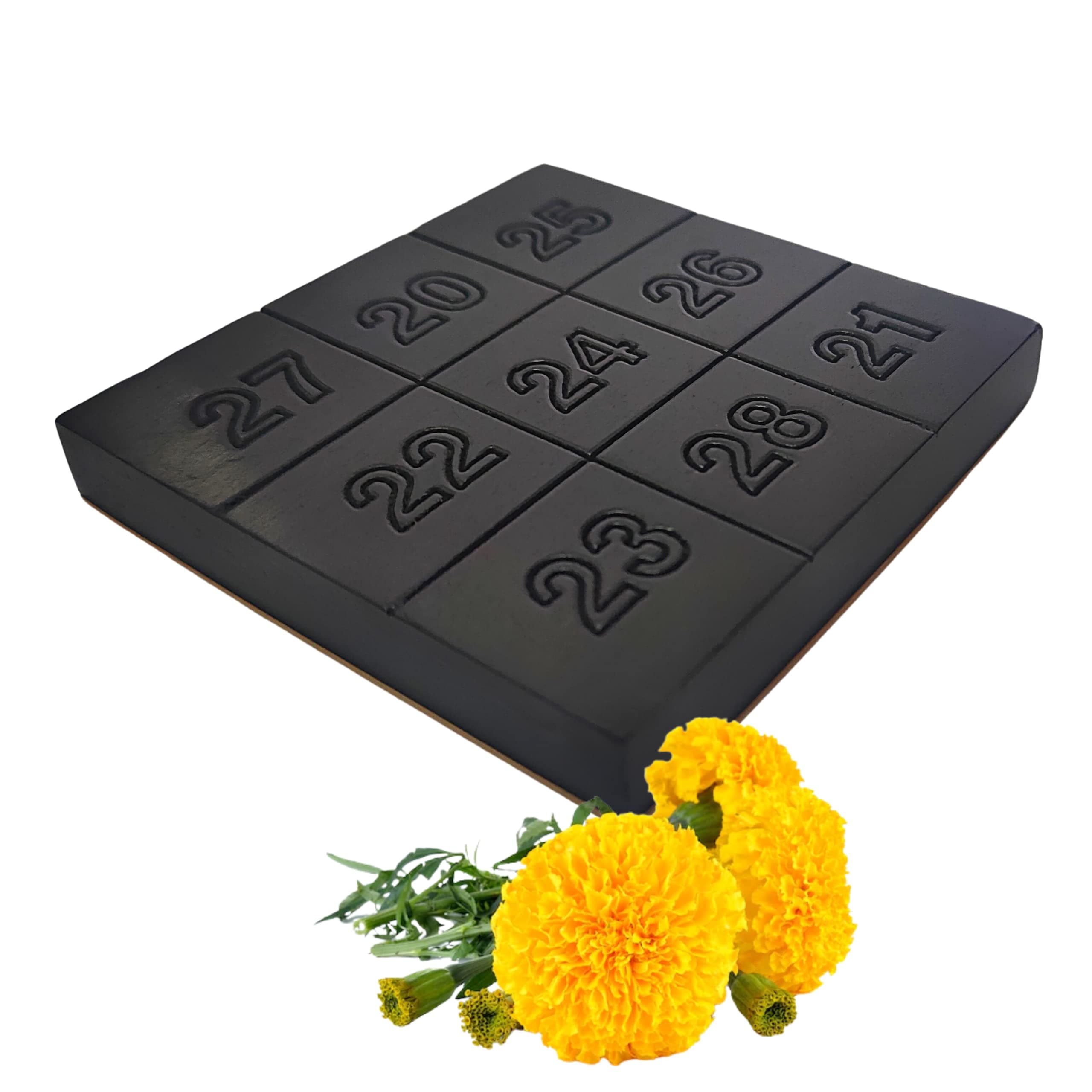 Anciently Karungali Kuber Yantra | Karungali Kubera Yantra Size 3x3 Inches, Karungali Wood Yantra, Brown Colour, 1 Piece