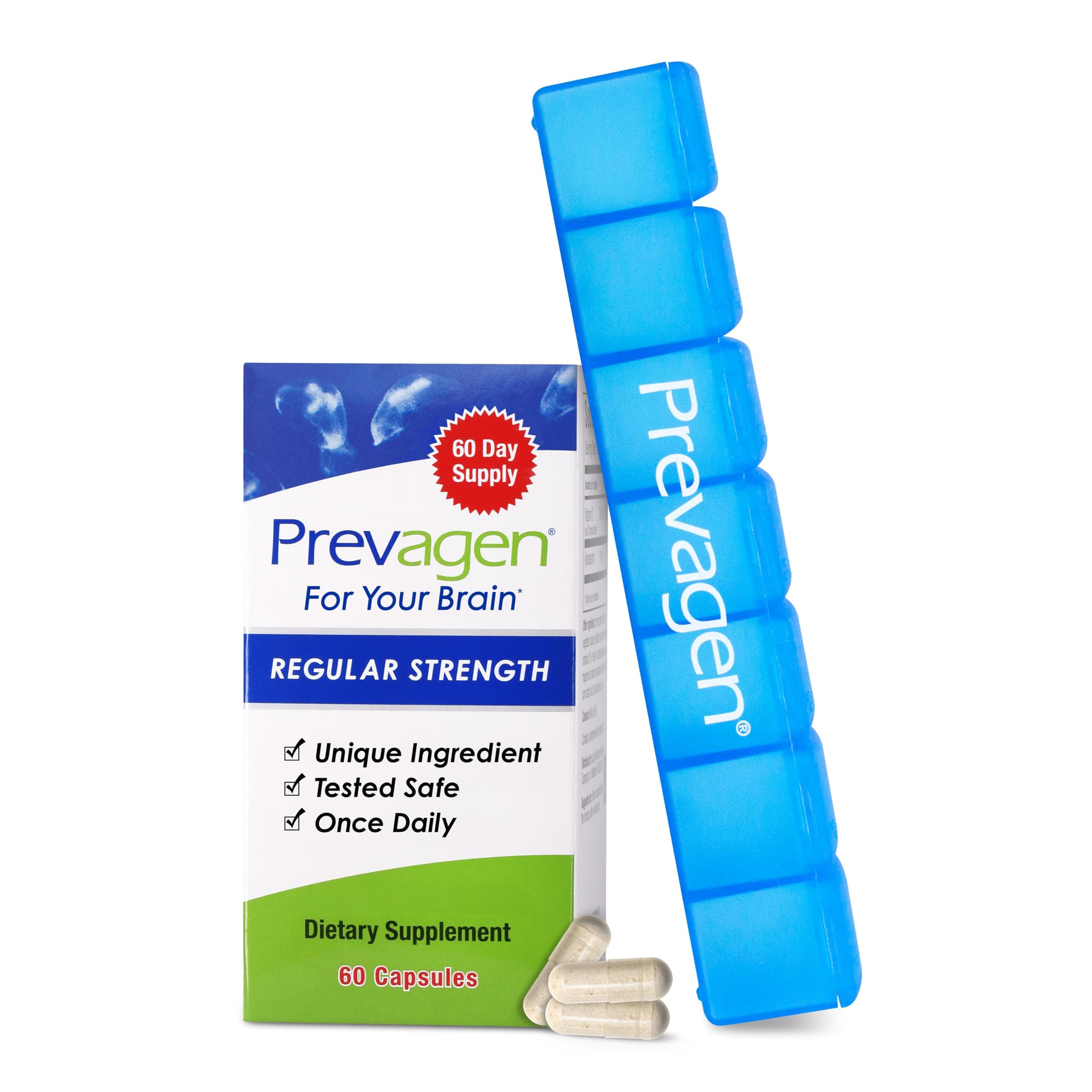 Prevagen (Quincy-Bioscience) Prevagen Regular Strength 10Mg 60 Count Bottle 60 Count (Pack of 1) Multi