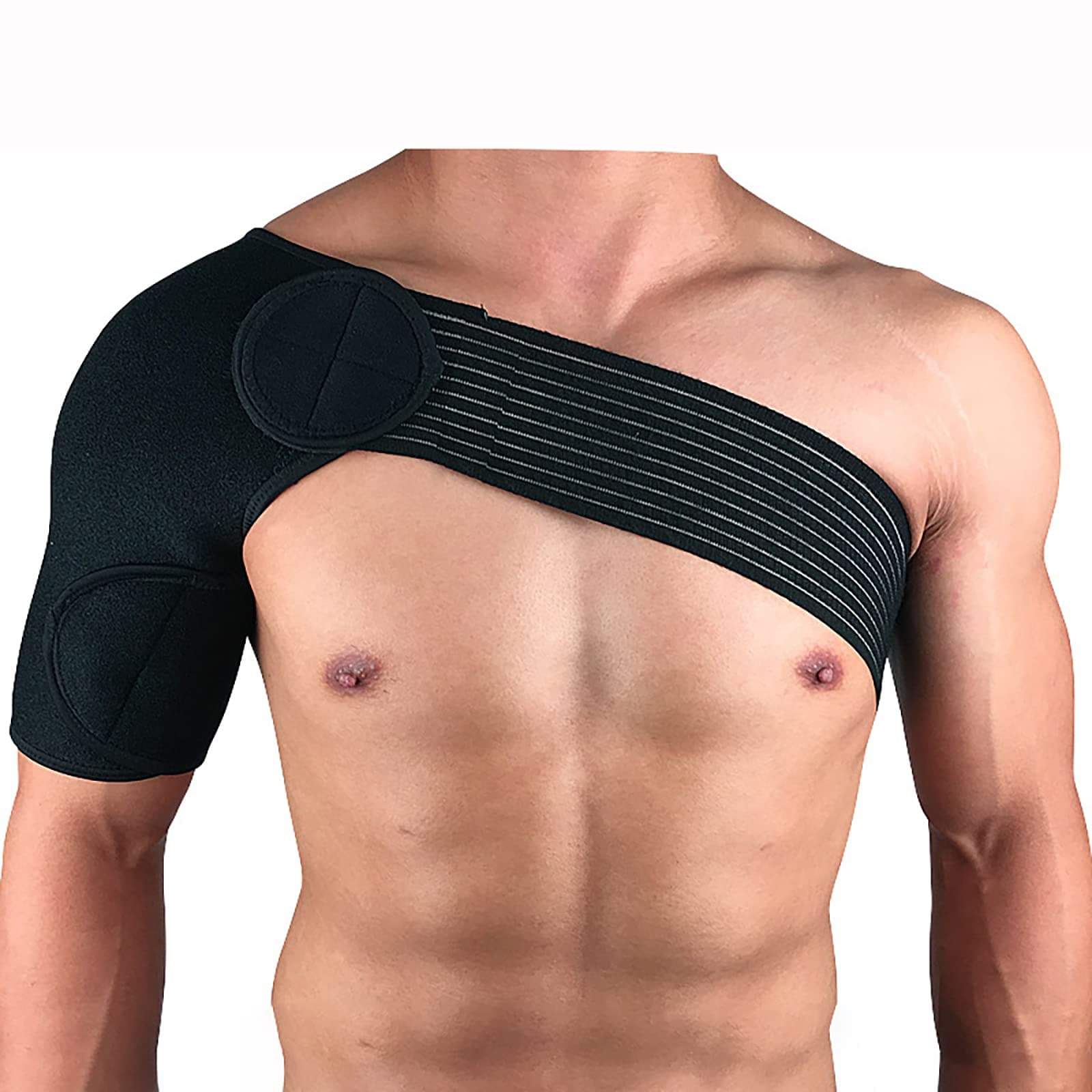 GBFYLD 1Pc Detachable Shoulder Brace Compression Support Tendonitis Orthosis Dislocated Sholder for Torn Rotator Cuff AC Joint Pain Relief Unisex
