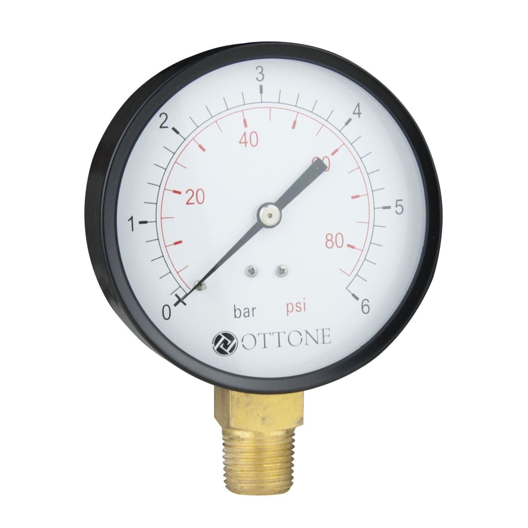 100mm 10 Bar Pressure Gauge Air Oil Water Meter 1/2" BSPT Side Entry Manometer