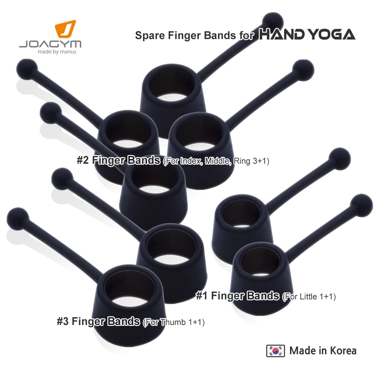 Joagym [2Pack] Hand Yoga Extensor Replacement Bands Set Only