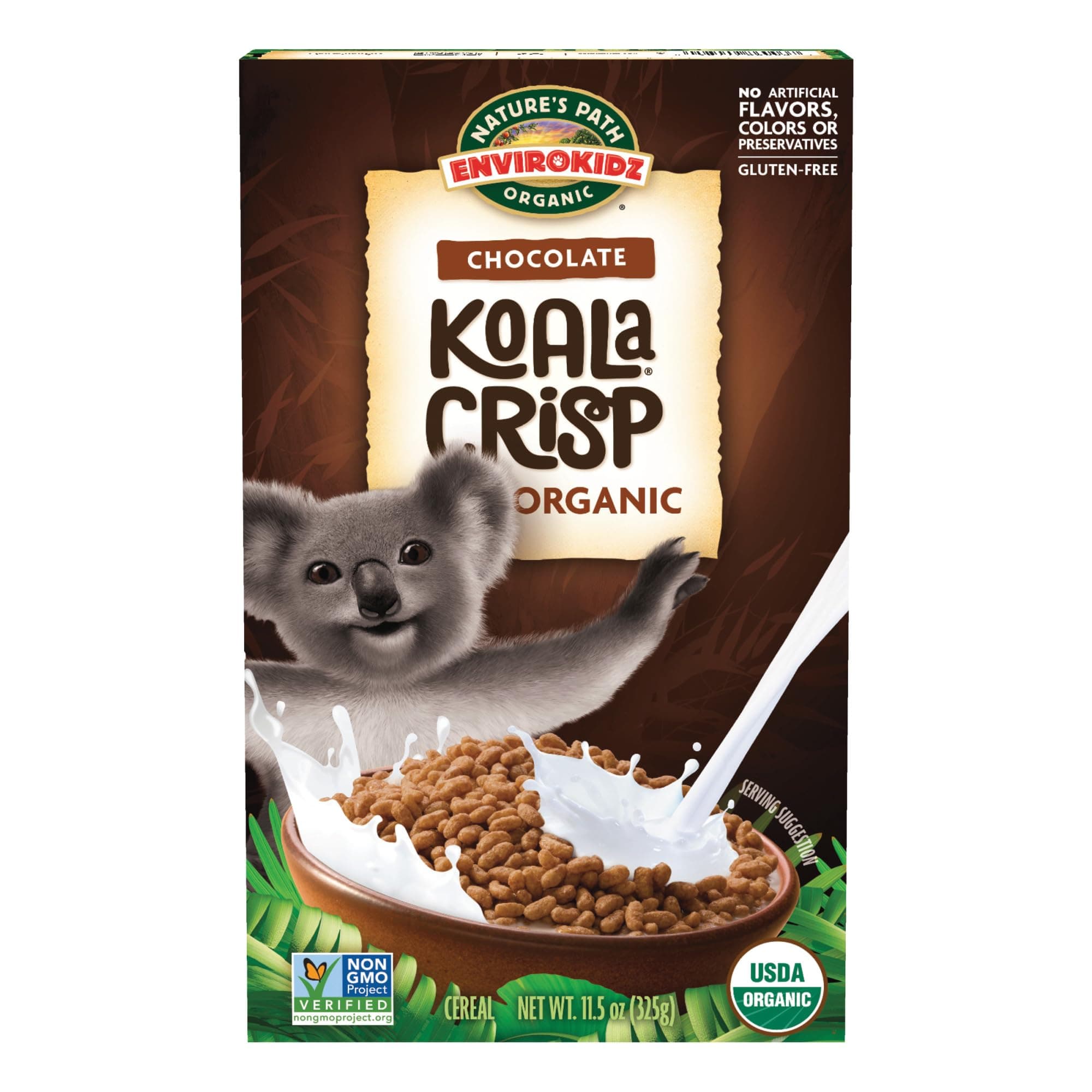 Organic Koala Crisp Cereal, 11.5 oz (Pack of 1), Chocolate, Gluten Free, Non-GMO, Fair Trade, by Nature's Path