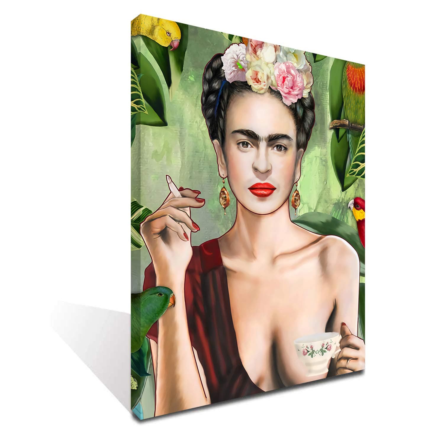 iFine Art Wall Art Inner-Framed Oil Paintings Printed on Canvas Modern Artwork for Home Decorations and Easy to Hang for Living Room, Bedroom-Frida Kahlo II