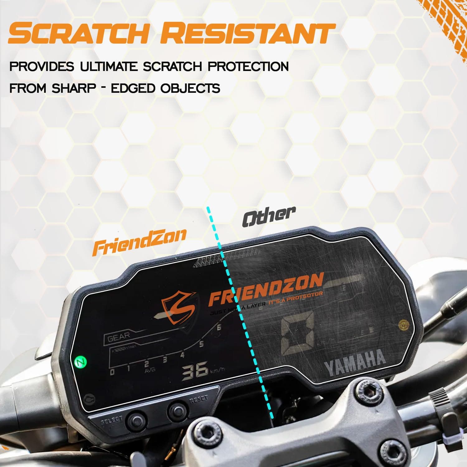 Digital Meter Screen guard for Yamaha MT15 V2 2025 / FZS-FI V4 2024 / YZF R15 V3 / FZS-V4 2025 | Instrument Cluster Protector | Anti Fingerprint | [Not A Tempered Glass] (Pack of 2)