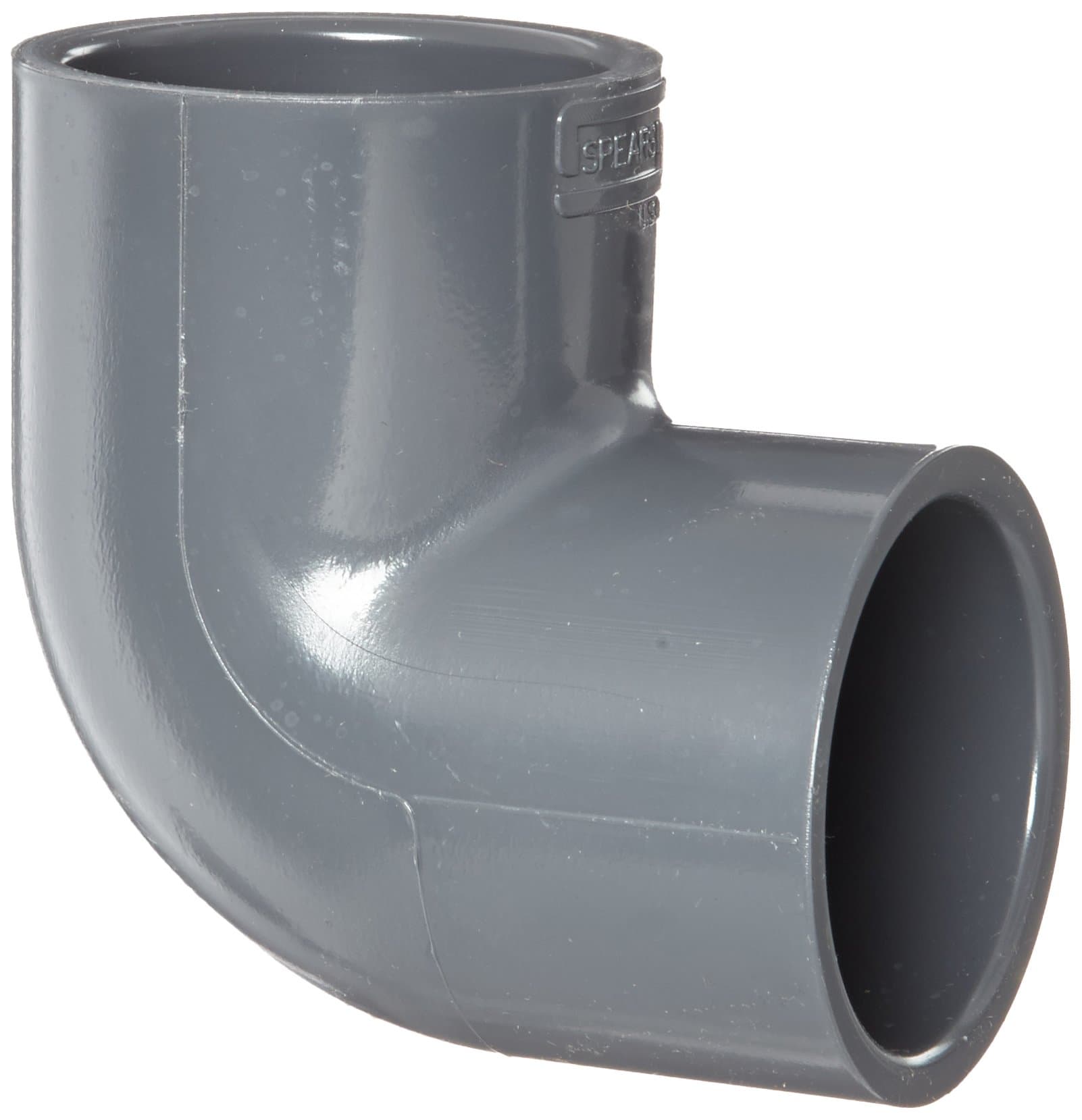 Spears 806 Series PVC Pipe Fitting, 90 Degree Elbow, Schedule 80, 2 Socket by LASCO