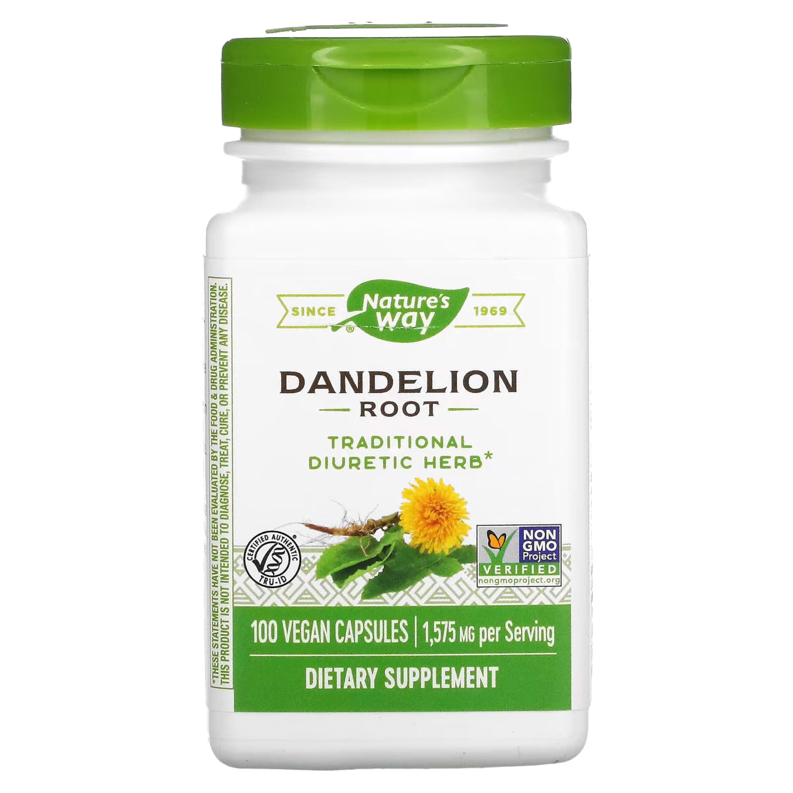 Nature's Way, Dandelion Root, 525 mg, 100 Veg Capsules