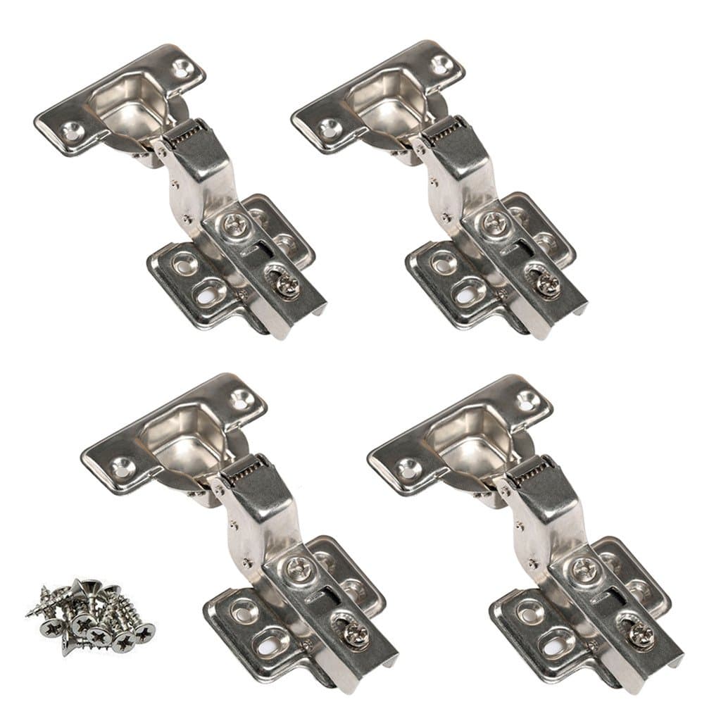 Homolo Stainless Steel Soft Slow Close Frameless Cabinet Hinges For Inset Door 2-Pairs