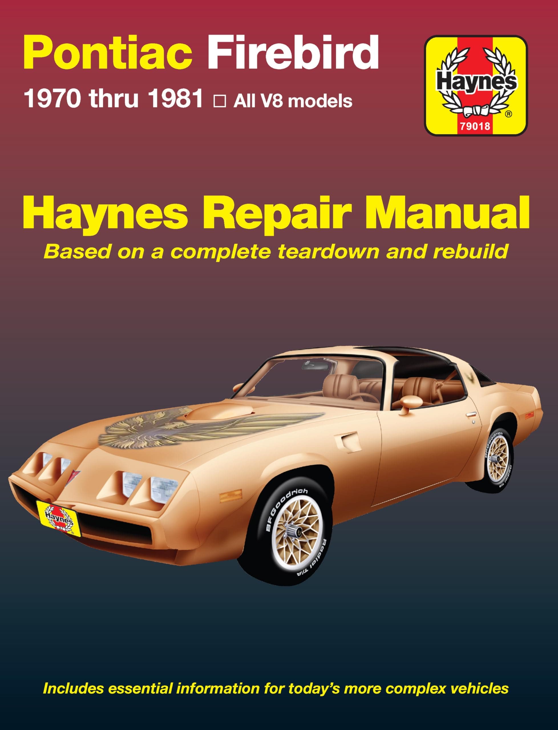 Pontiac Firebird V8 (70-81) Haynes Repair Manual (Does not include information specific to turbocharged models. Includes thorough vehicle coverage apart from the specific exclusion noted)
