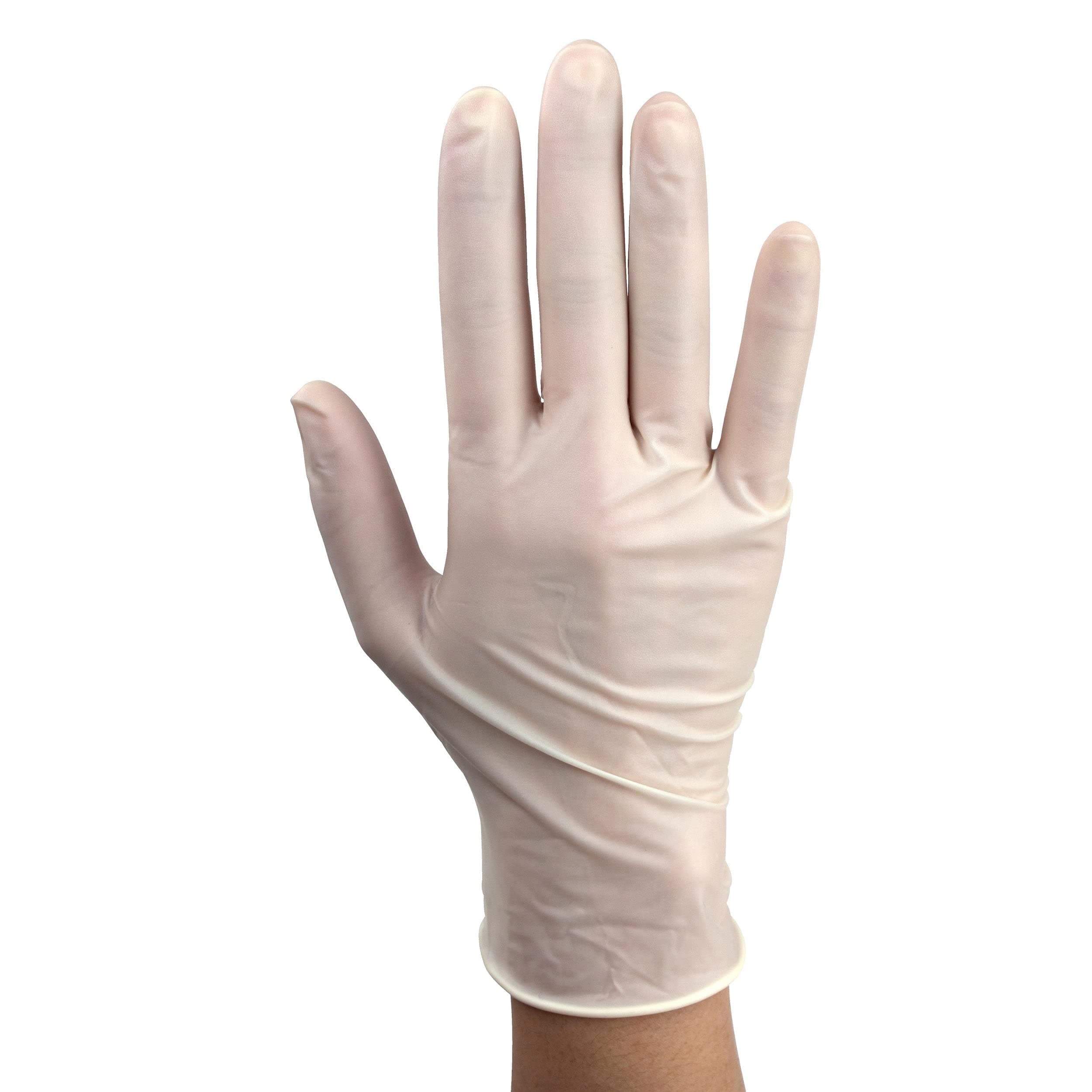 Dynarex AccuTouch Disposable Latex Exam Gloves, Powder-Free, For Sensitive Hands with Textured Palms, Used by Professionals, Bisque, Extra-Small, 1 Box of 100 AccuTouch Latex Exam Gloves, Powder-Free