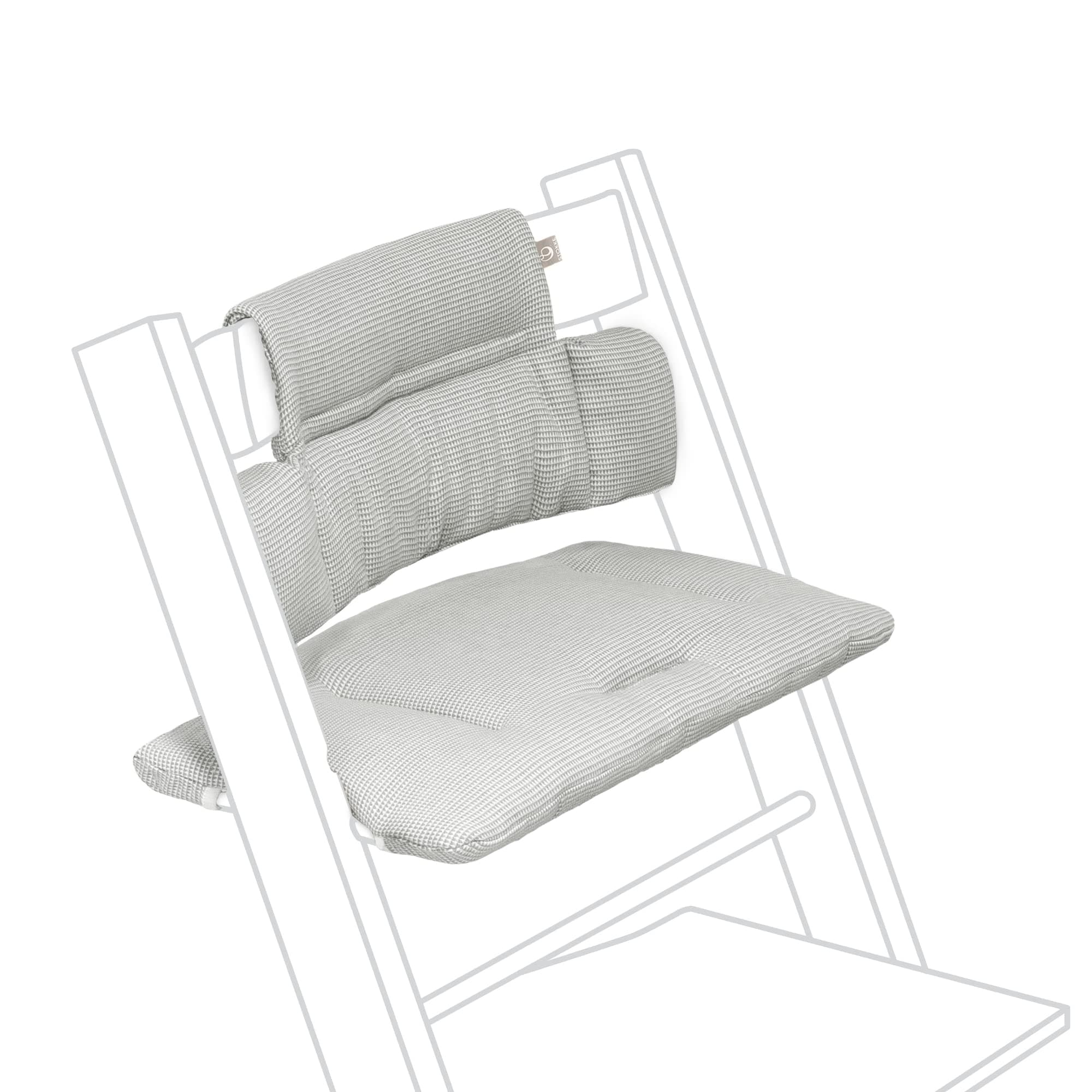 Stokke Machine Washable Tripp Trapp Classic Cushion Pair with Tripp Trapp Chair & High Chair [Nordic Grey]