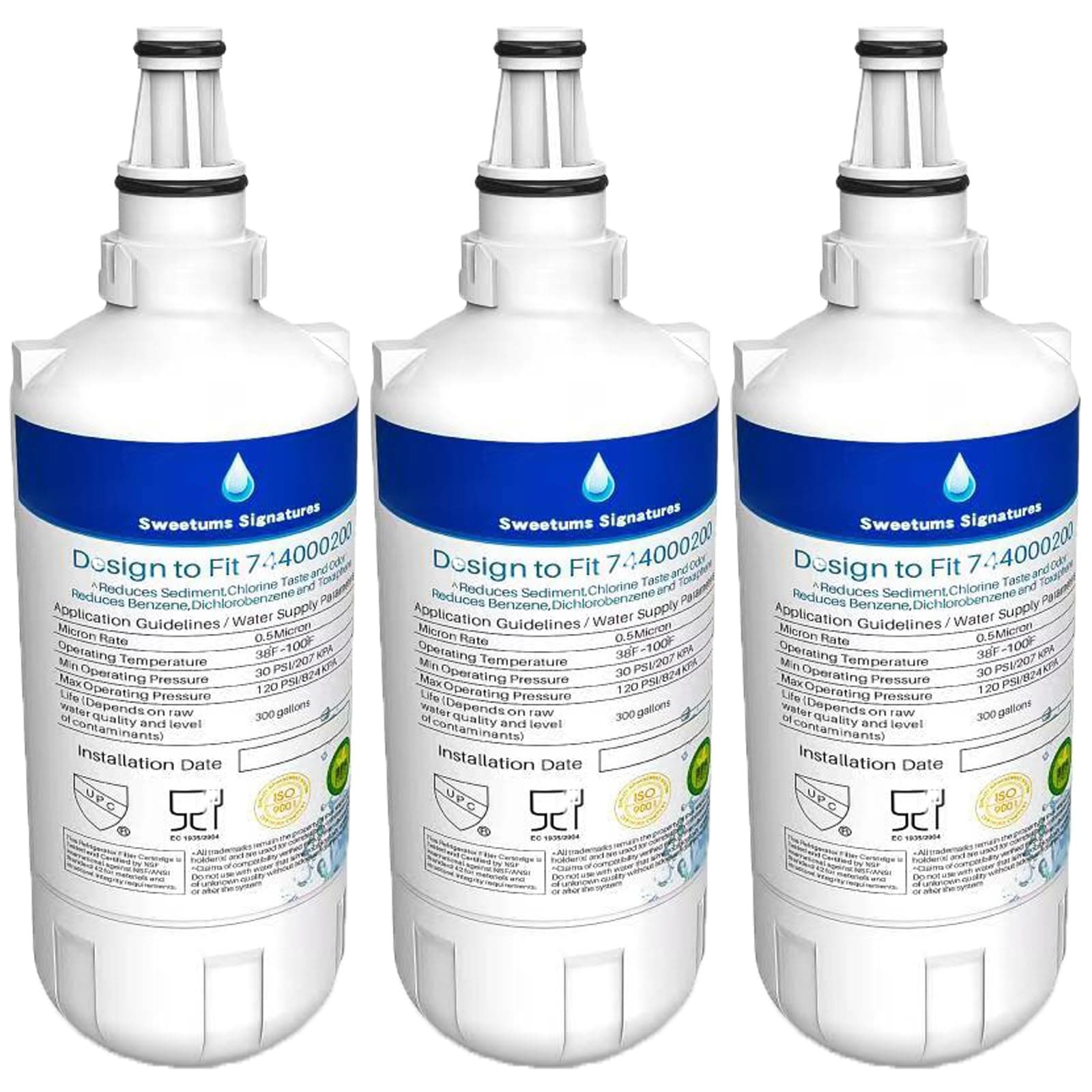 Refrigerator Water Filter Compatible with Liebherr 744000200 7440002 Water Filter - 2 Pack