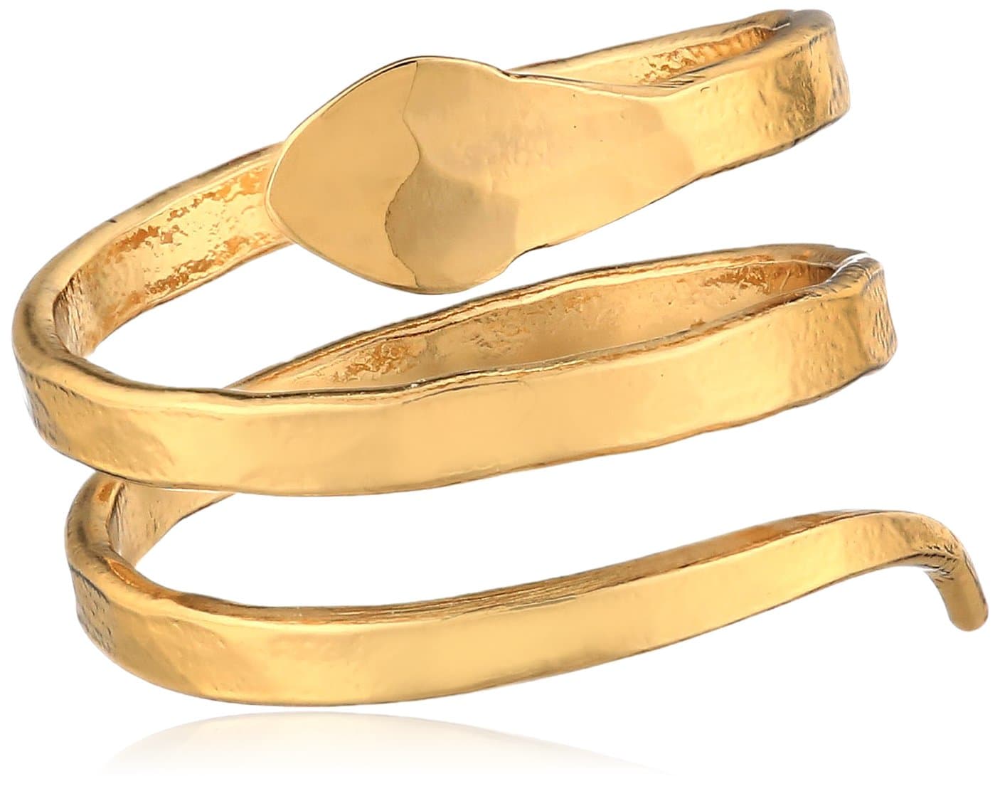 Mercedes Salazar Gold Hammered Snake Coil Stackable Ring