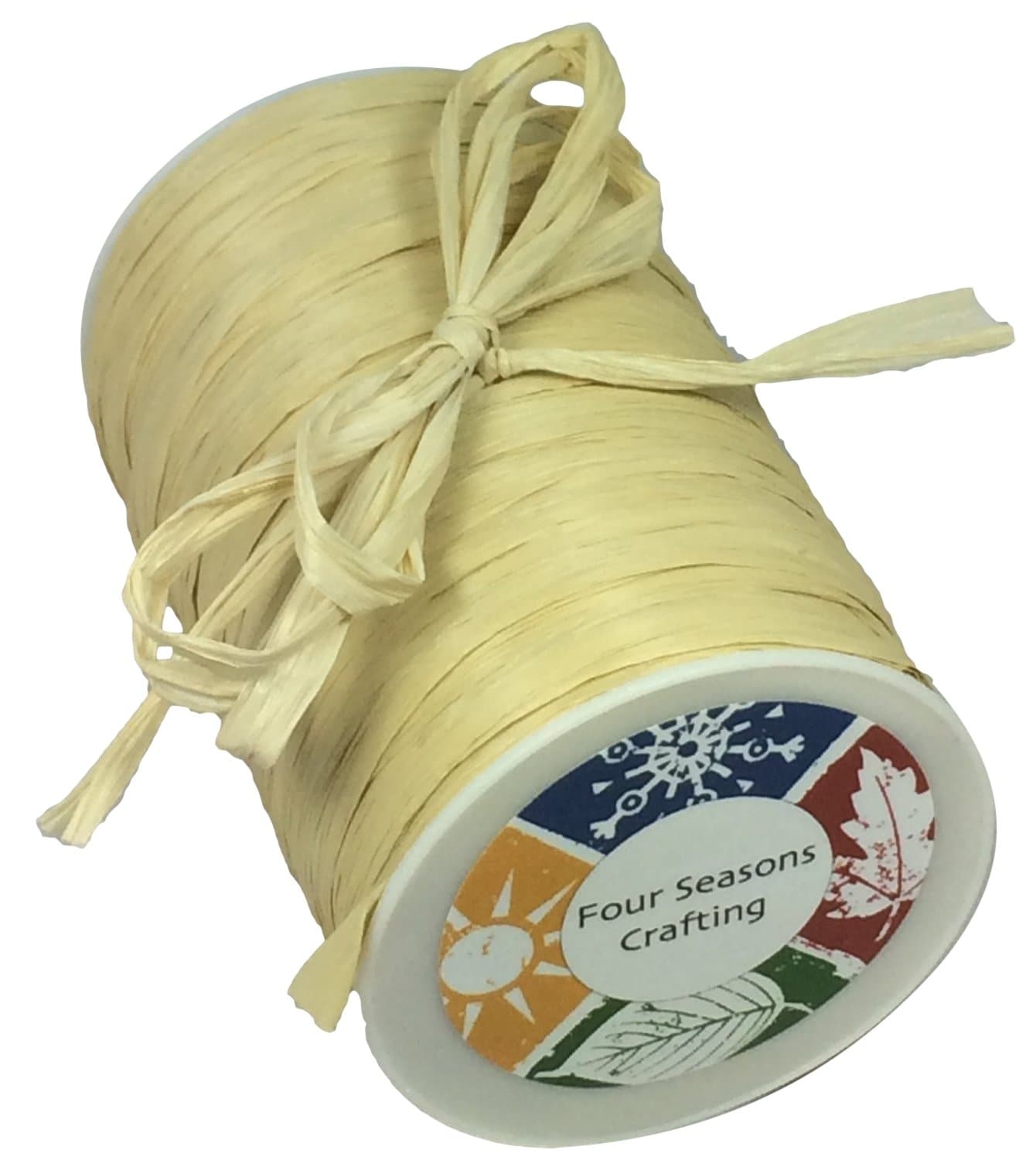 Matte Finish Raffia Ribbon 1/4" X 100 Yds. Natural