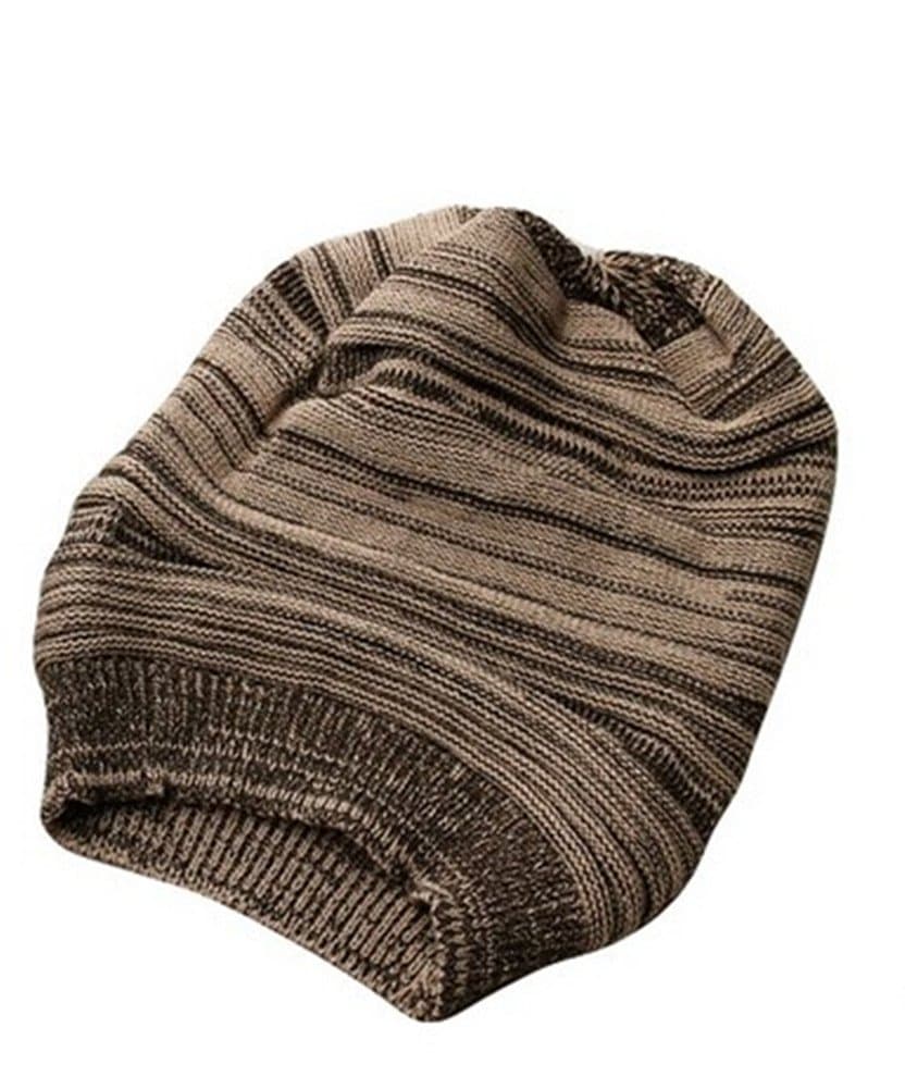 KUU Men and Women Fashionable In The Korean Version Of Foreign Trade, Summer, Fall, Double-Color Fold Thousand Layer Of Pile Cap Pile Of Hip Hop Dance Knitted Hats (Coffee)