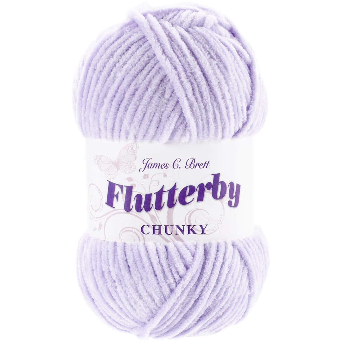 James C. Brett B10 Flutterby Chunky Yarn-Lilac, 100g