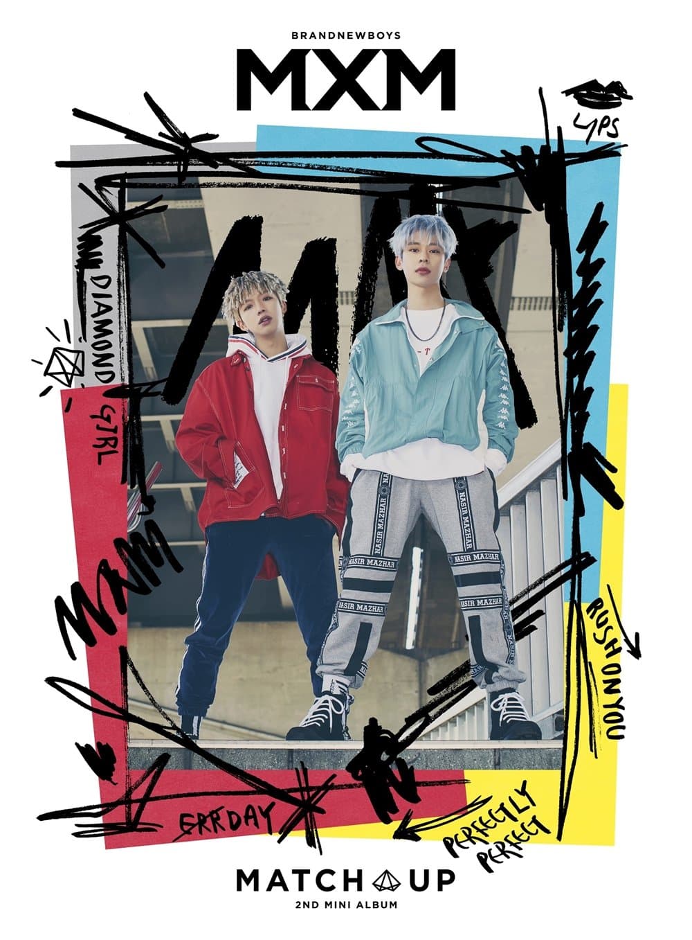 MXM BRANDNEWBOYS - MATCH UP [M ver.] (2nd Mini Album) CD+Photobook+On Pack Poster+2Photocards+Folded Poster