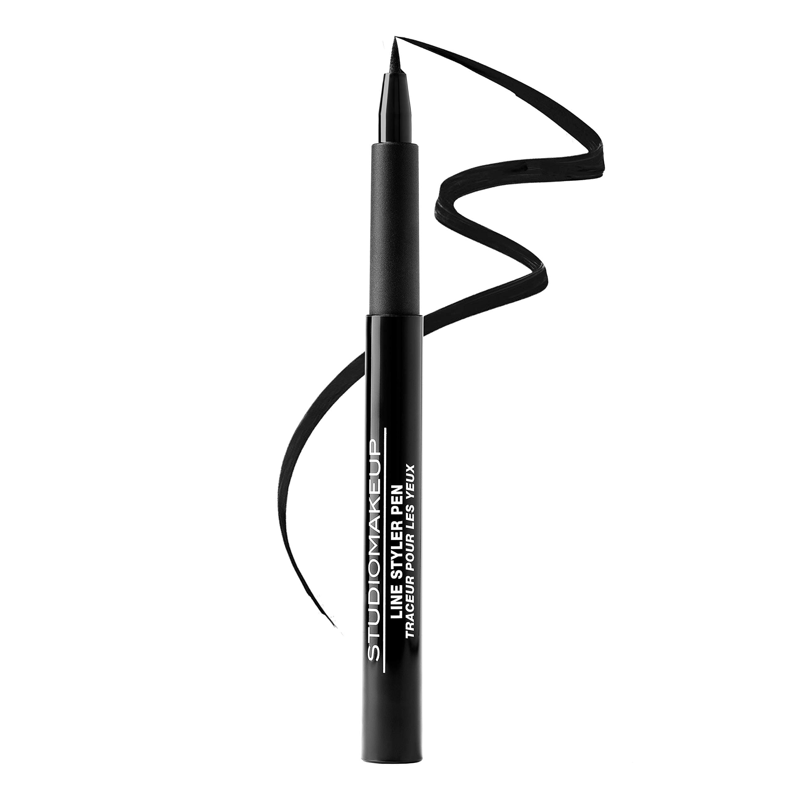 Line Styler Pen – Smudge Proof & Waterproof Blackest Black Liquid Eyeliner Pen w/Flexible Felt Tip - Long Lasting Sharp Line Eyeliner Pen Safe For Sensitive Eyes – Blackest Eyeliner