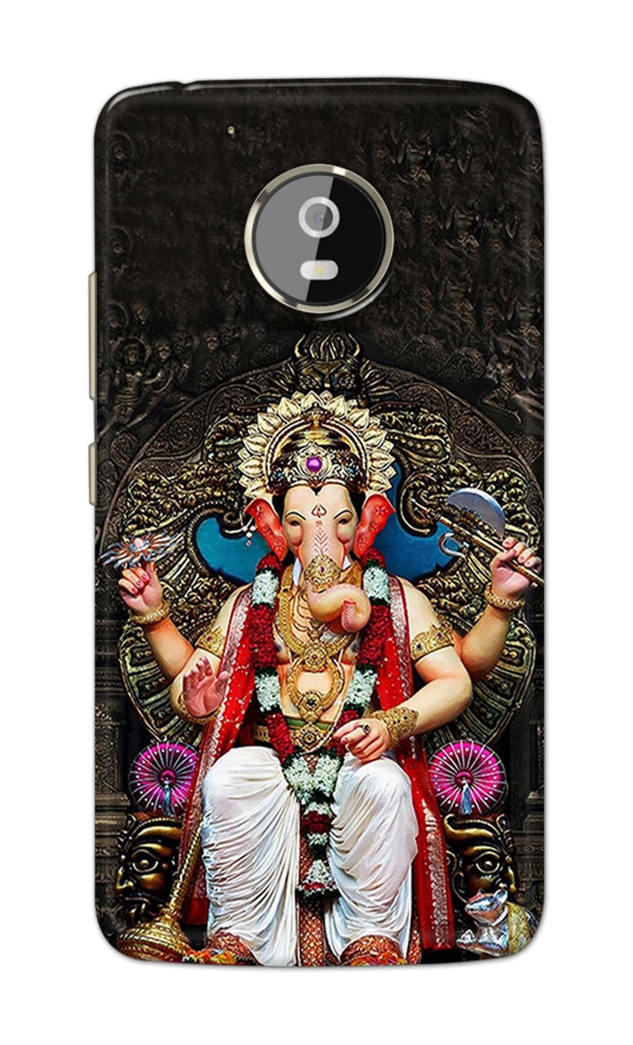 PRINTFIDAA Lord Ganesh Bappa Moriya Vinayaka Printed Designer Hard Back Case Cover for Motorola Moto G5 Plus (5.2"), XT1684, XT1685, XT1687 -(YG) MVN1010